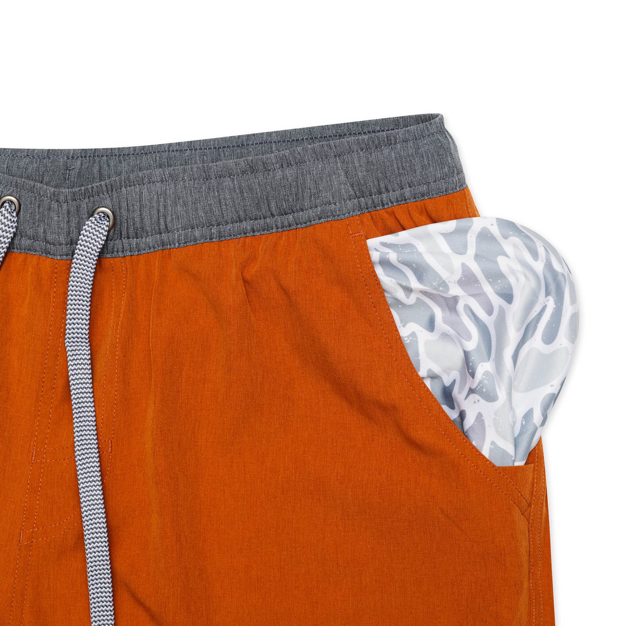 Athletic Short - Orange - White Camo Liner