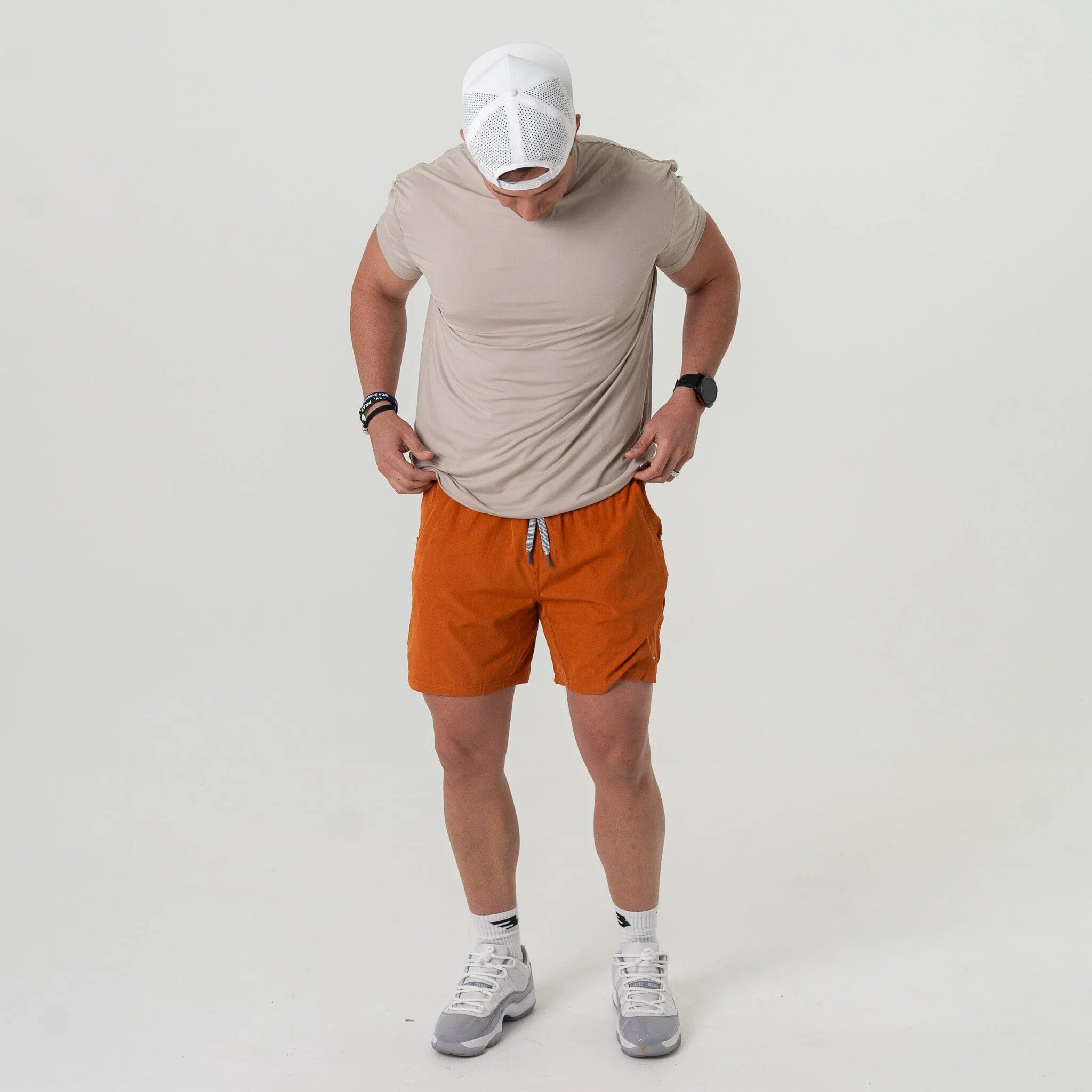 Athletic Short - Orange - White Camo Liner