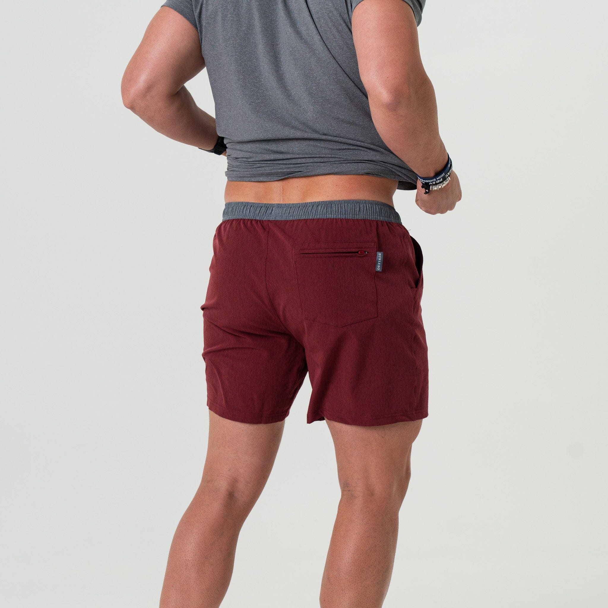 Athletic Short - Maroon - White Camo Liner