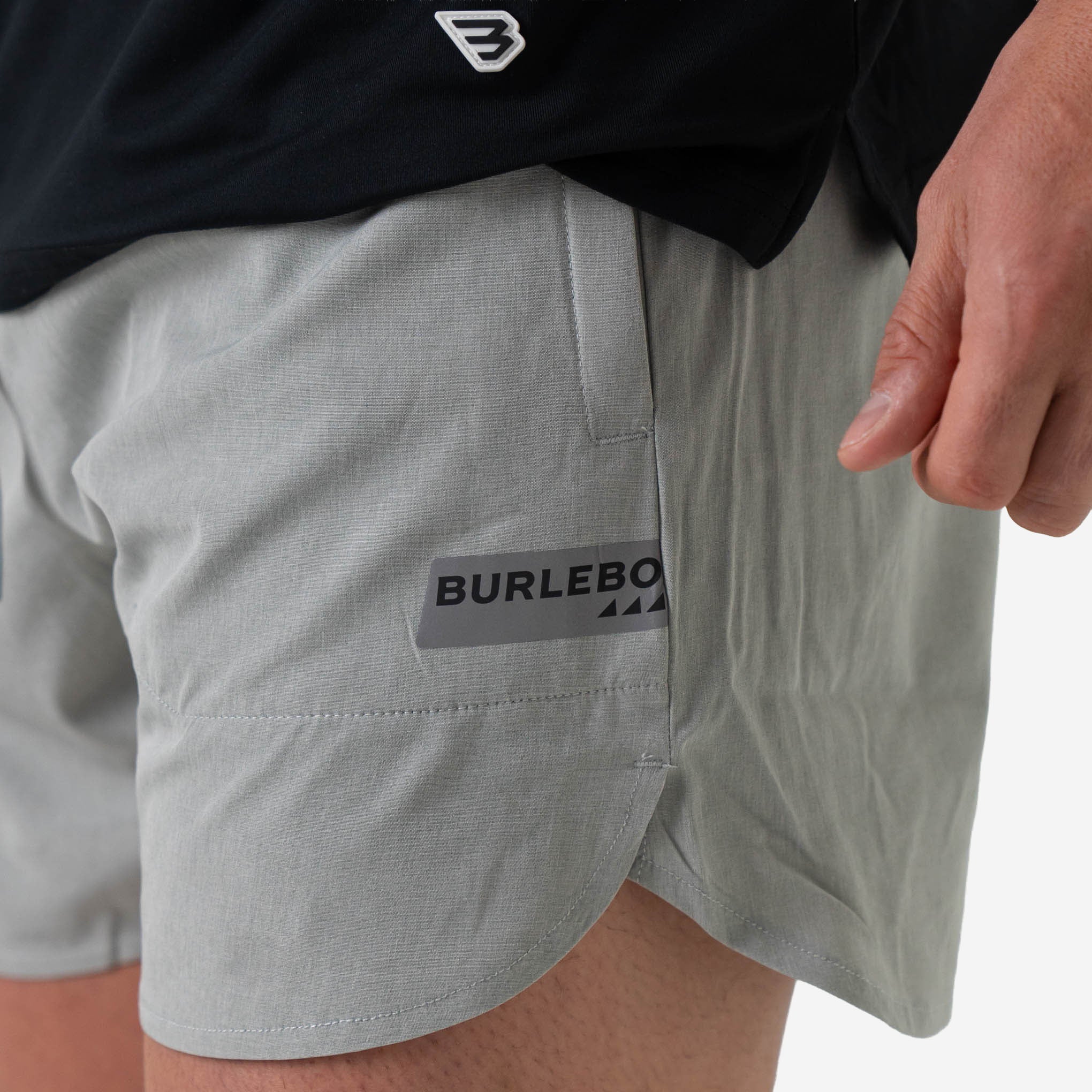 1156-training-short-heather-light-grey-4.jpg Training Short - Heather Light Grey
