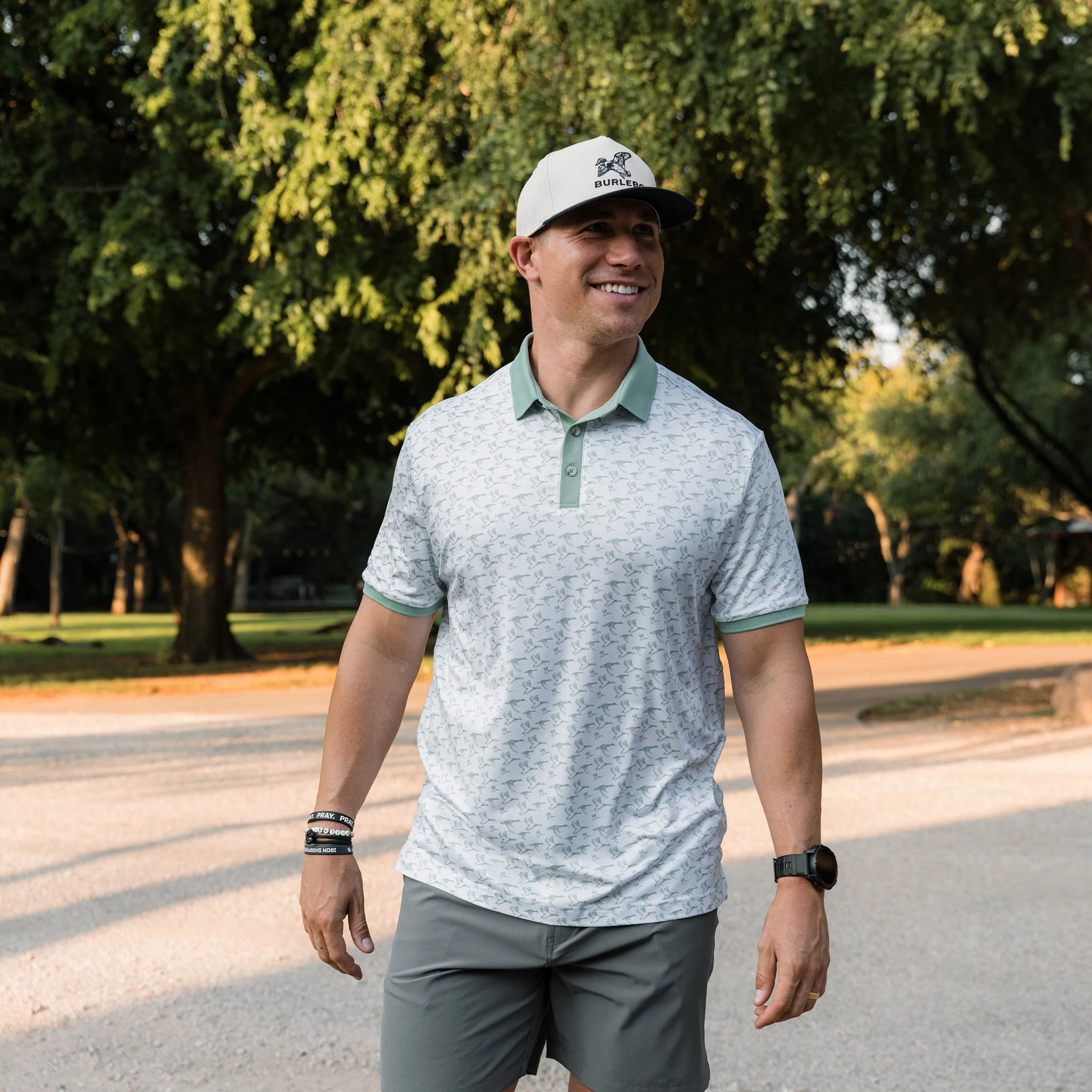 Ringer Performance Polo - Duck Season - White