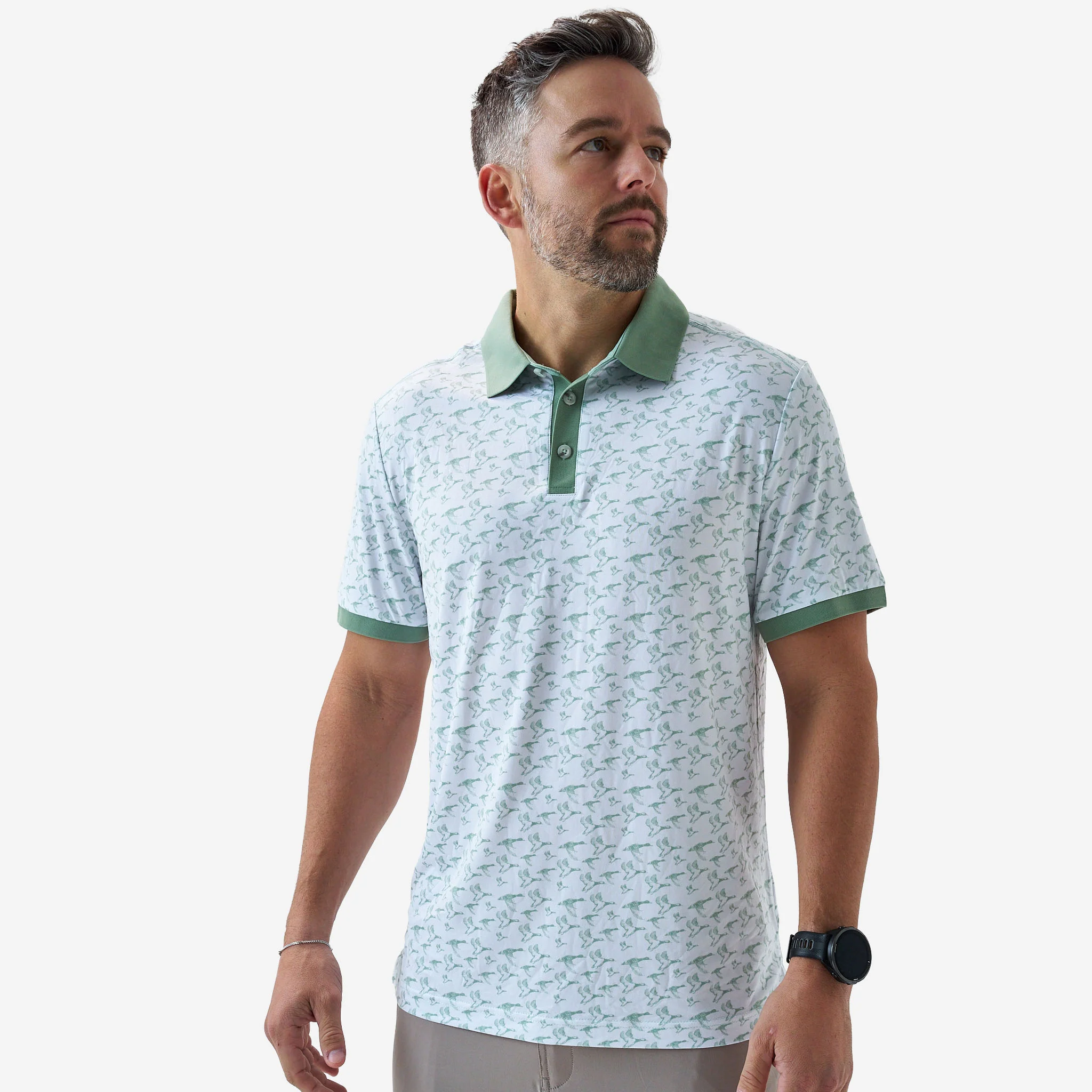 Ringer Performance Polo - Duck Season - White