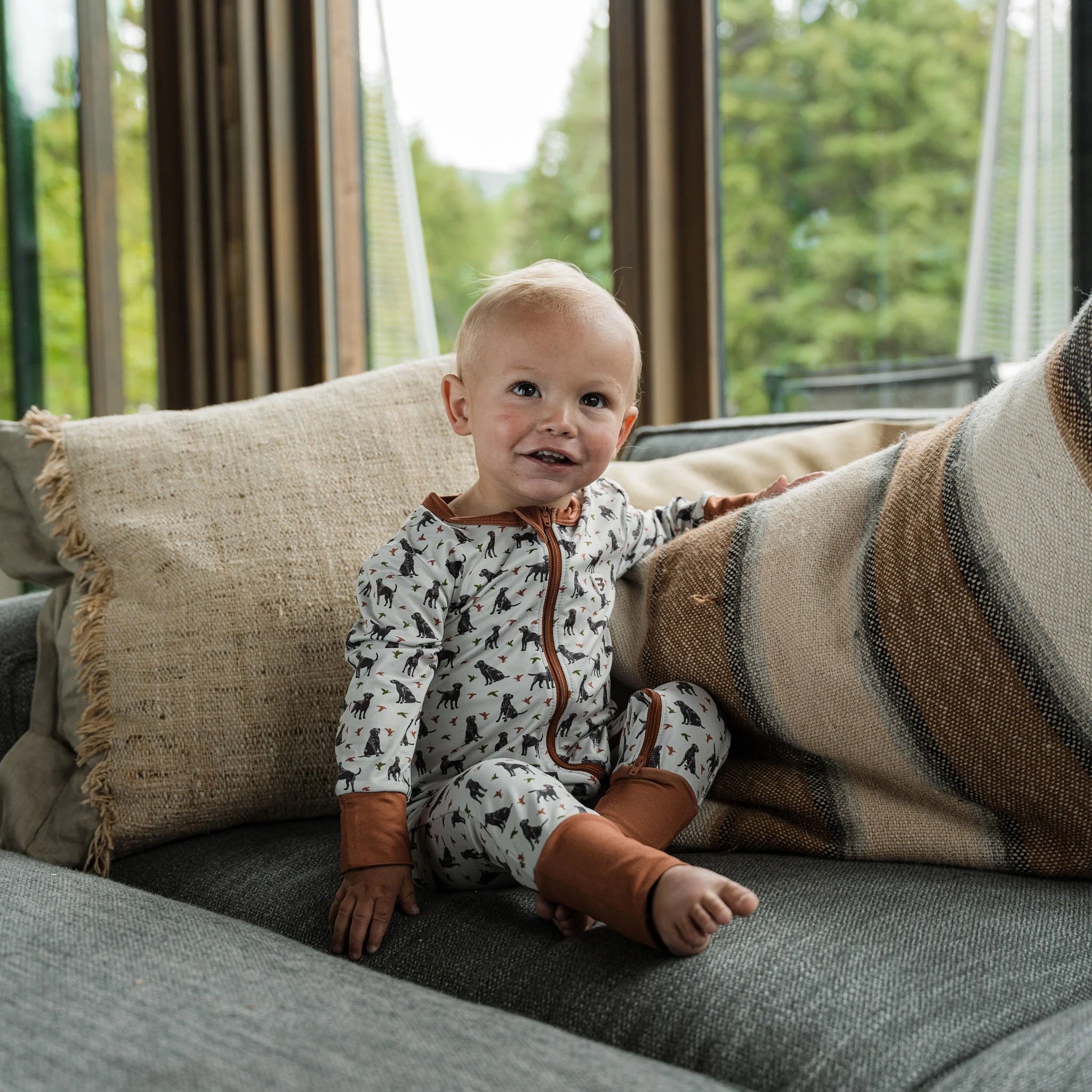 Baby Zip Up - Ducks And Dogs