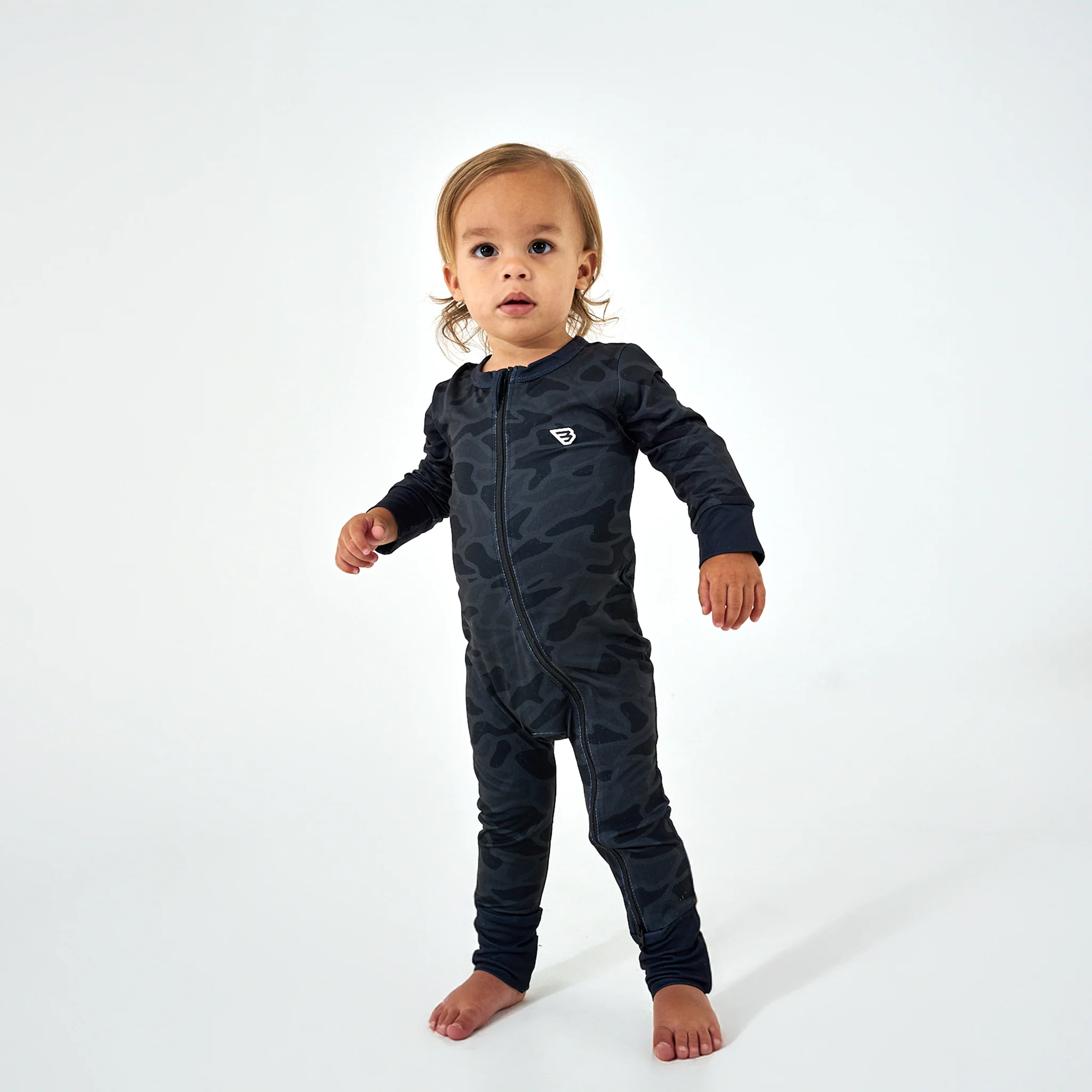 Baby Zip Up - Black Camo