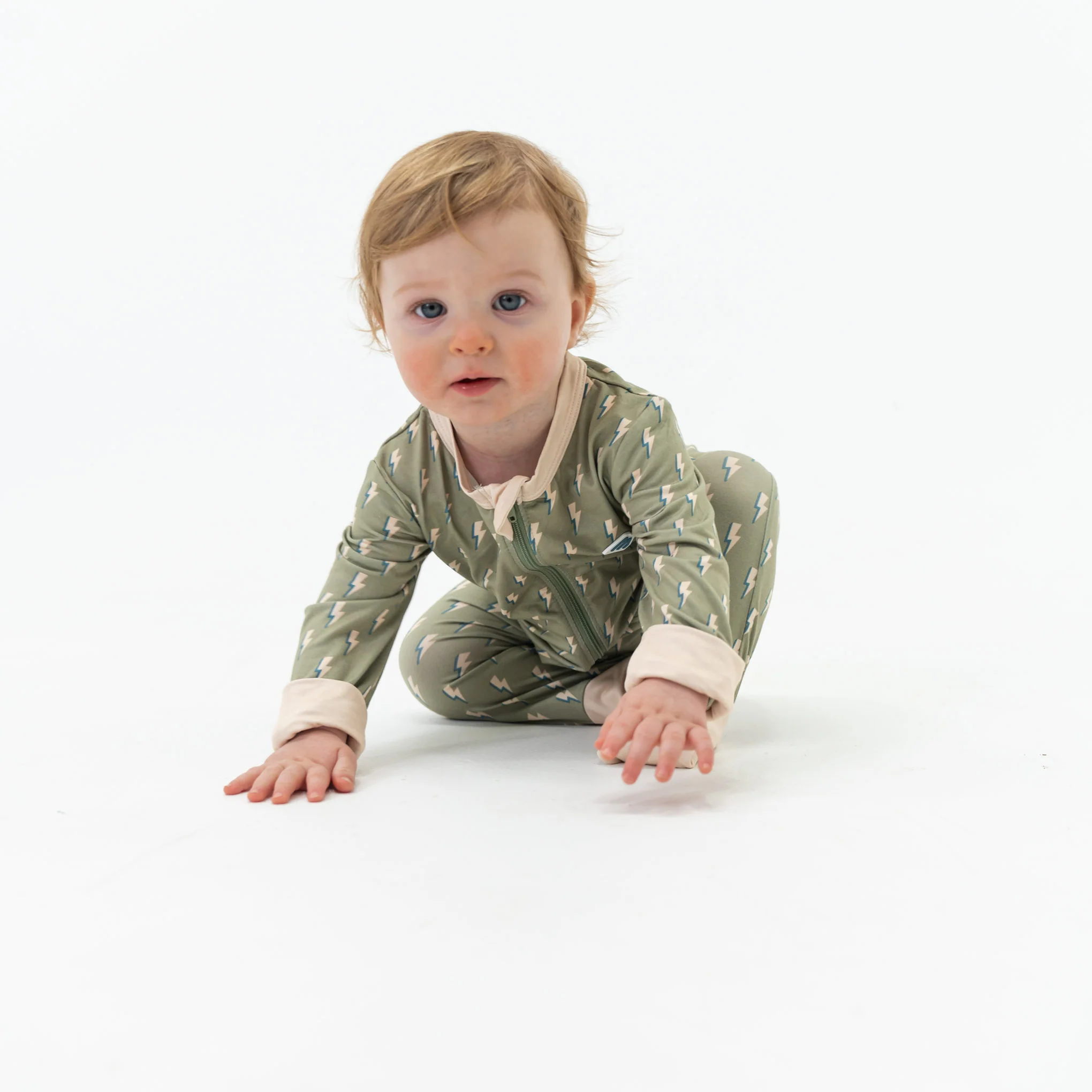 Baby Zip Up - Sage Lightning