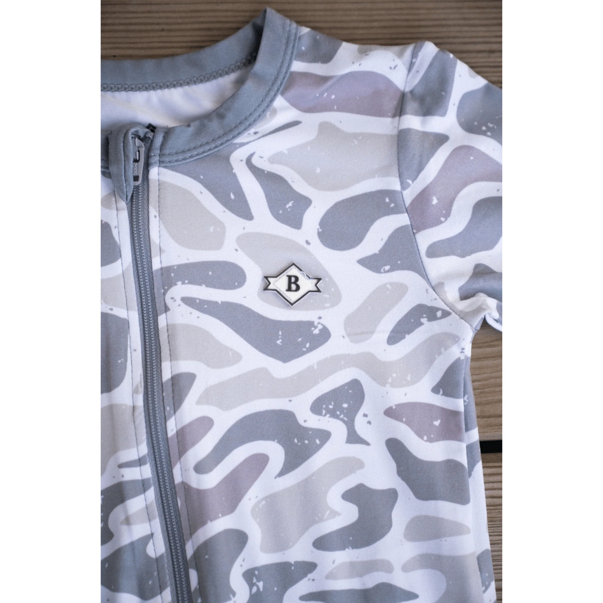 Baby Zip Up - White Camo