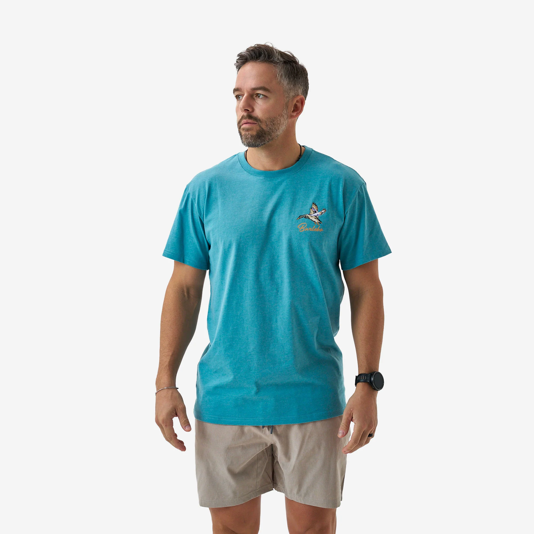 Short Sleeve Tee - Pintail Triangle Duck - Cyan