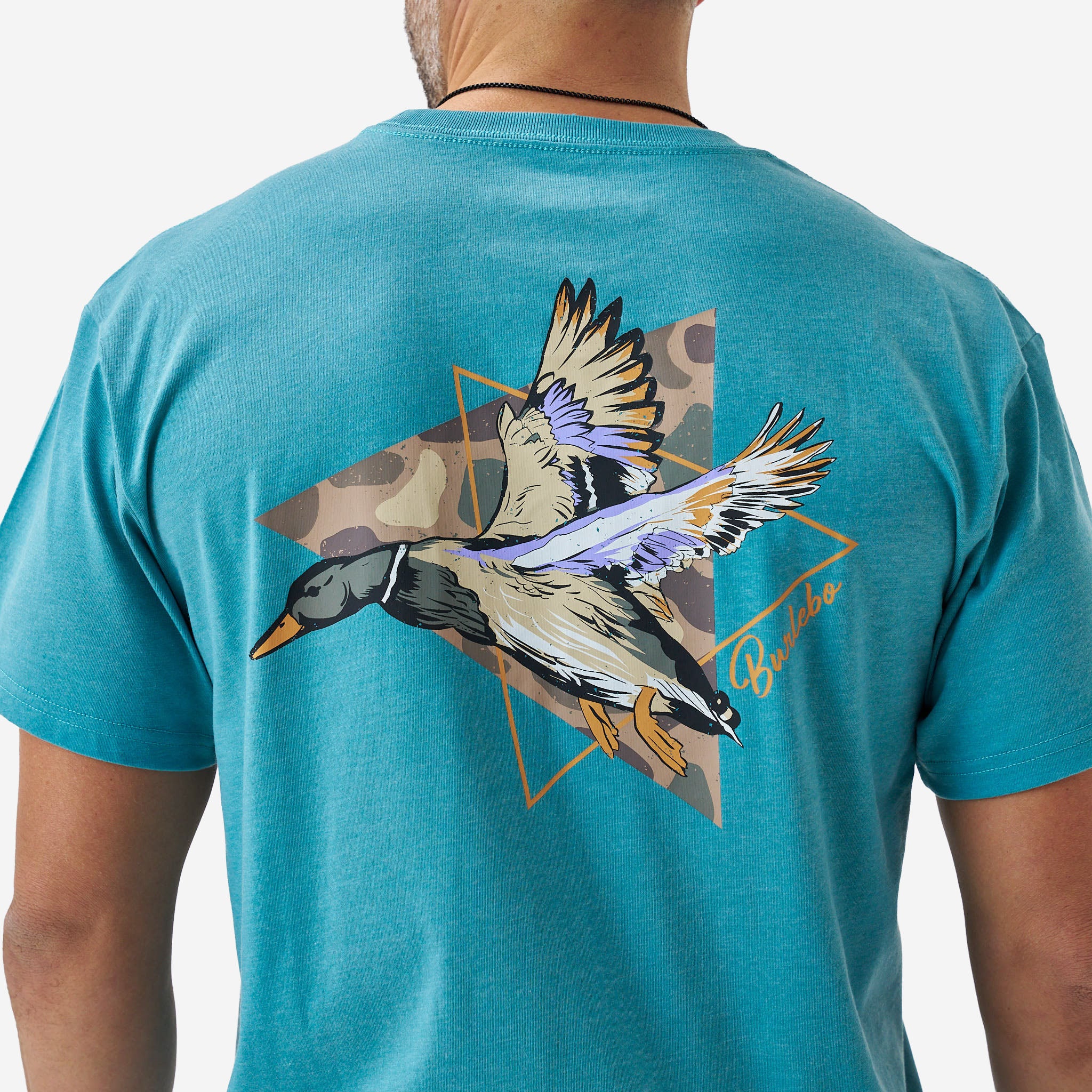 Short Sleeve Tee - Pintail Triangle Duck - Cyan