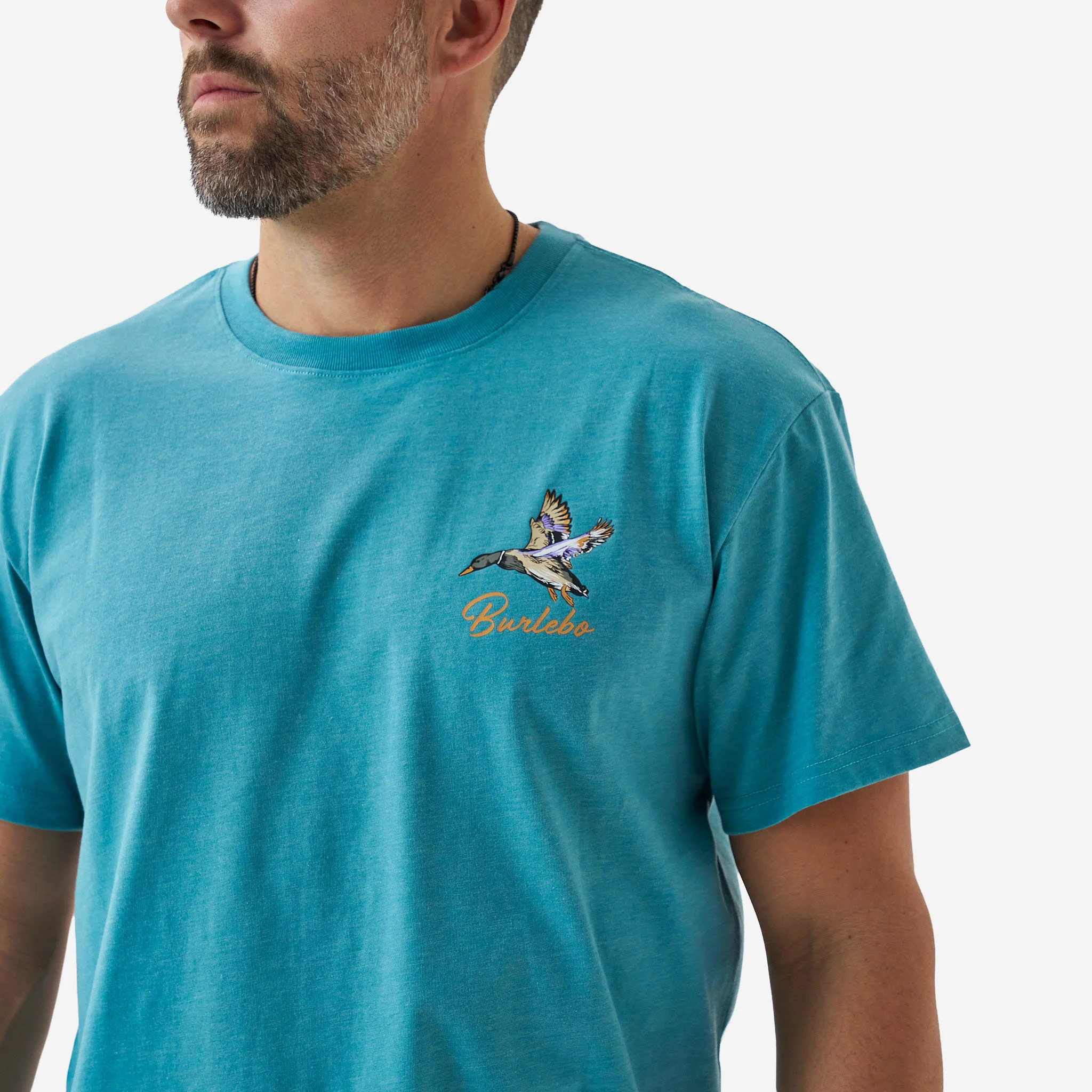 Short Sleeve Tee - Pintail Triangle Duck - Cyan