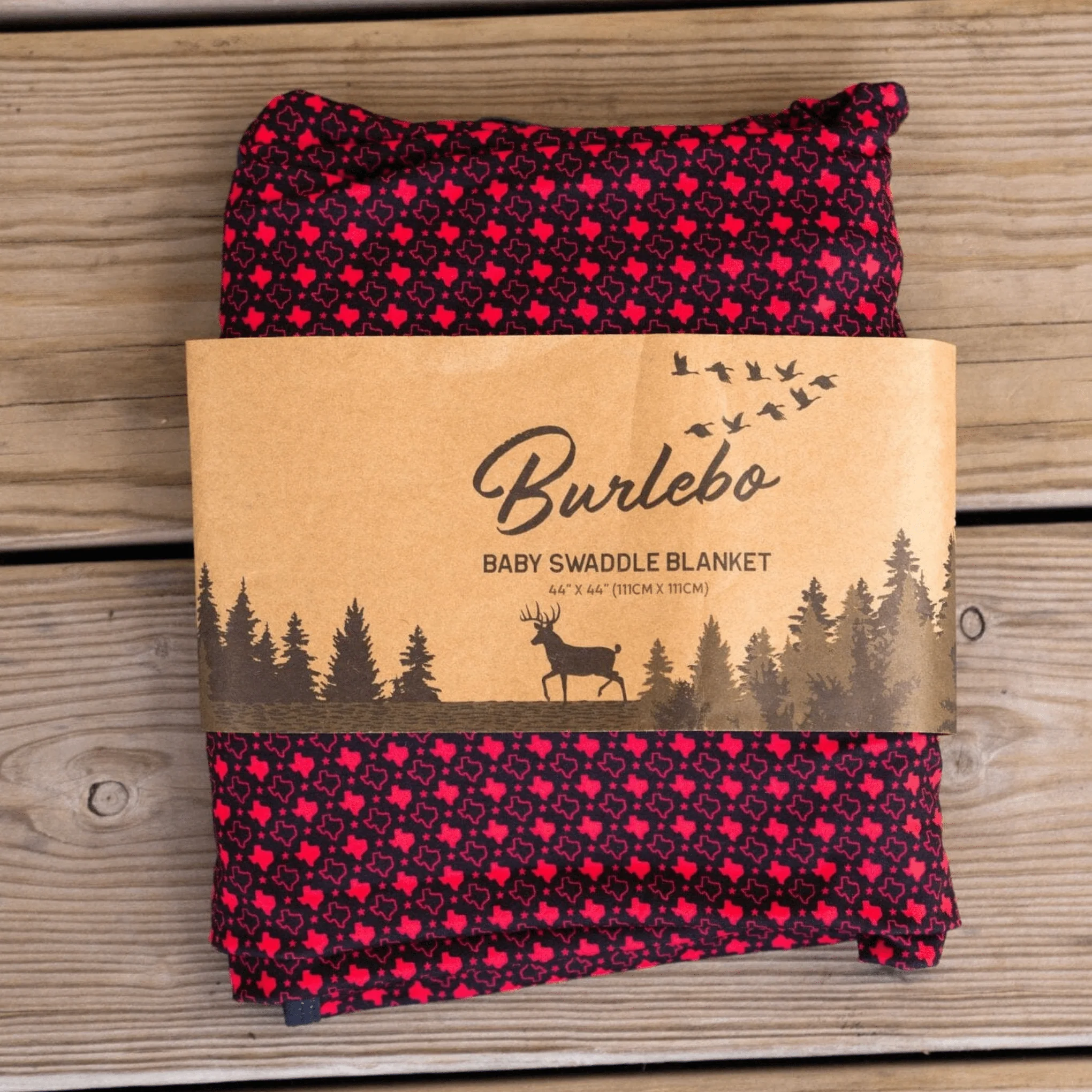 1968-baby-swaddle-texas-black-red-2.webp Baby Swaddle - Texas - Black & Red