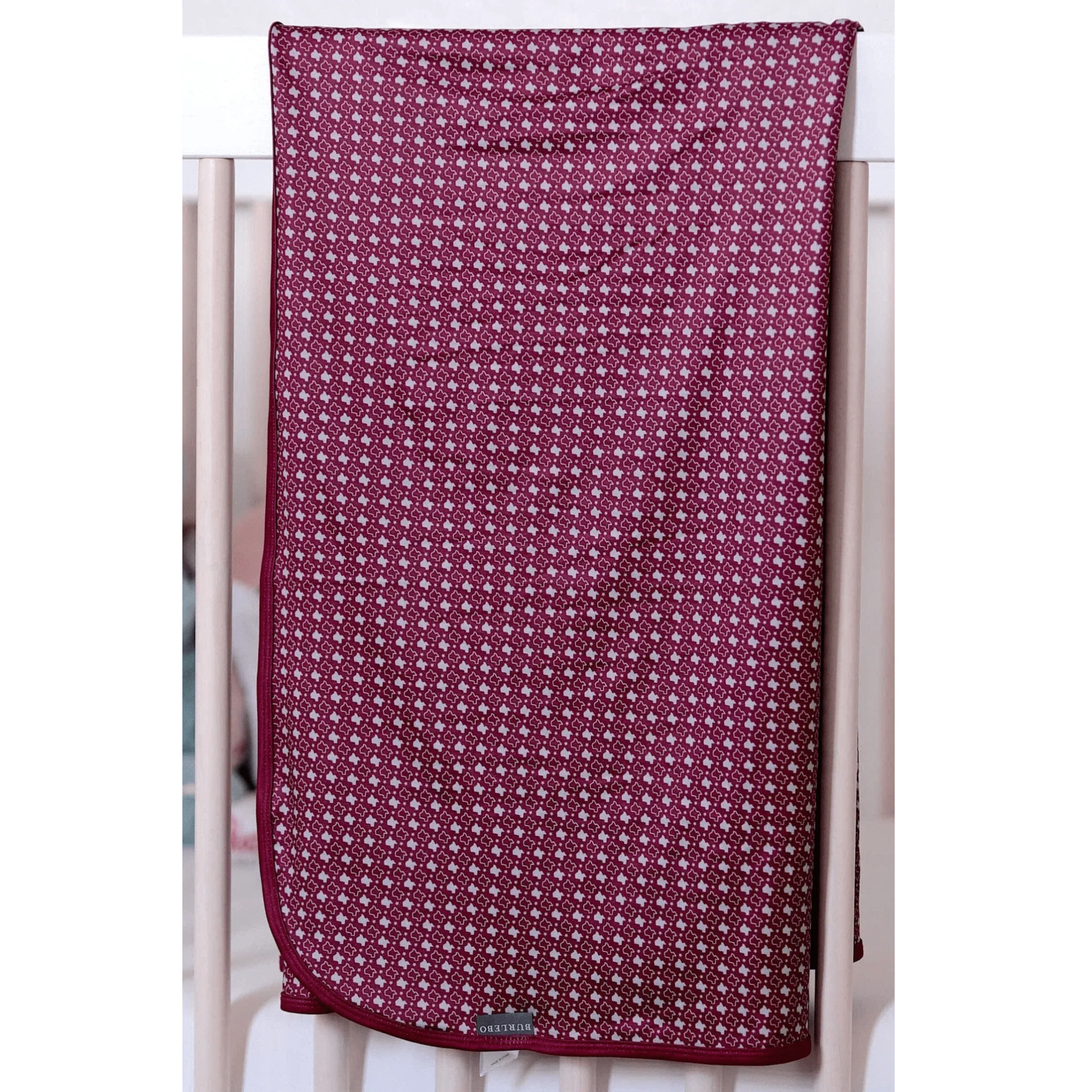 1975-baby-swaddle-texas-maroon-grey-1.webp Baby Swaddle - Texas - Maroon & Grey