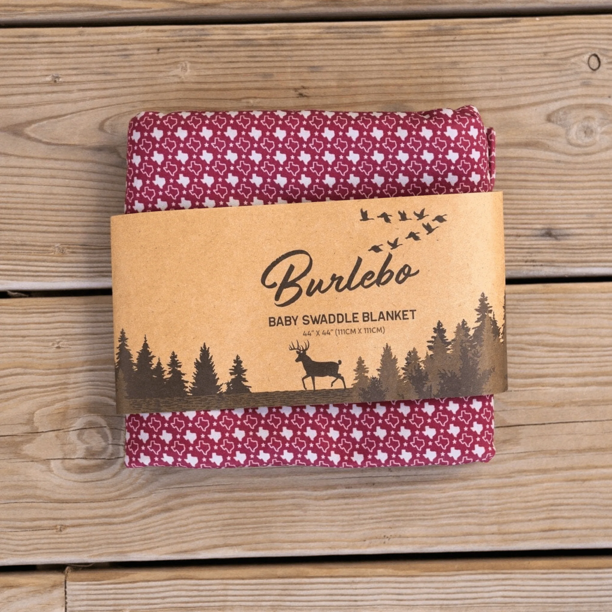 Baby Swaddle - Texas - Maroon & Grey