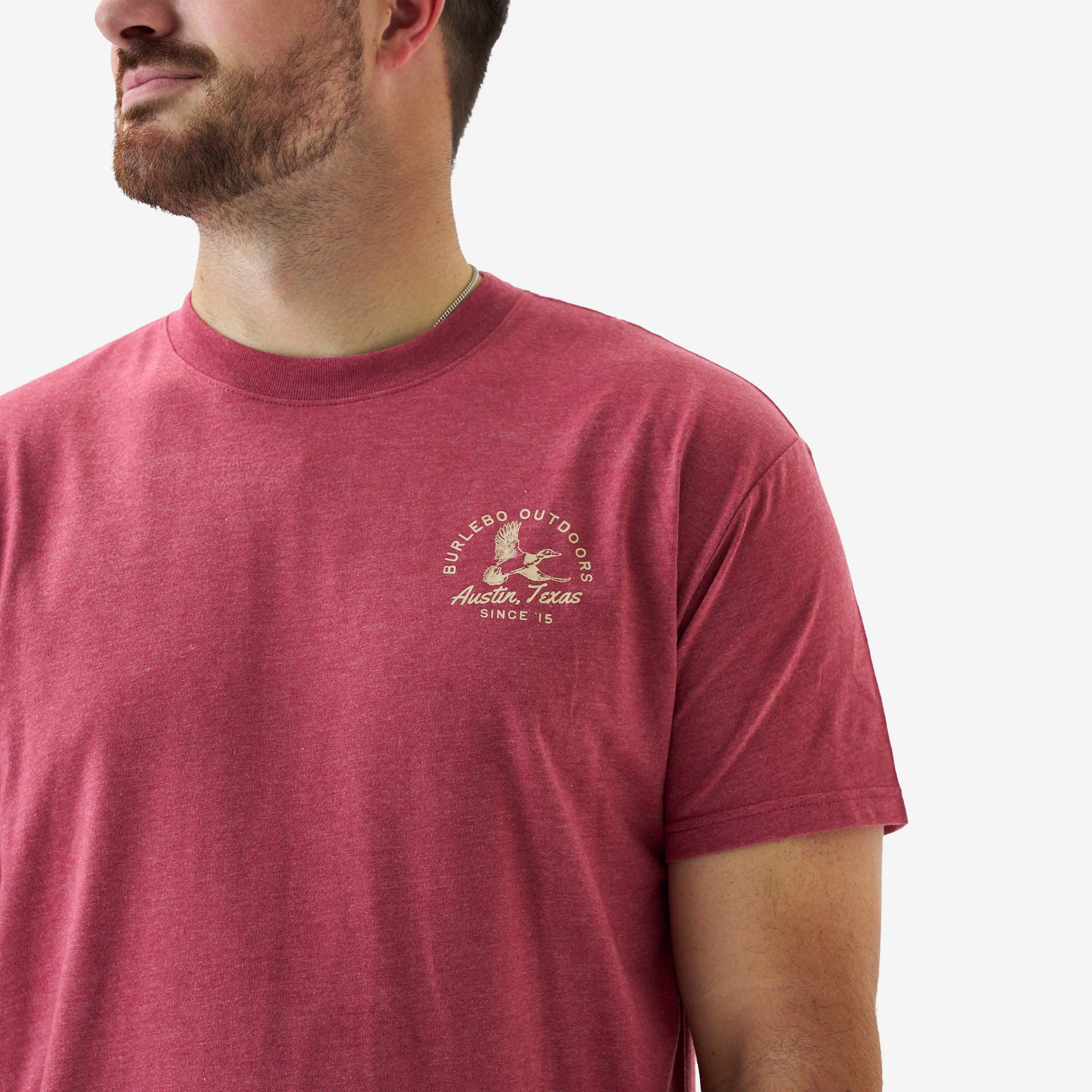 201-short-sleeve-tee-classic-duck-heather-red-5.webp Short Sleeve Tee - Classic Duck - Heather Red