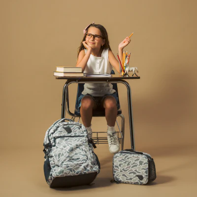 Backpack & Lunchbox Bundle - White Camo
