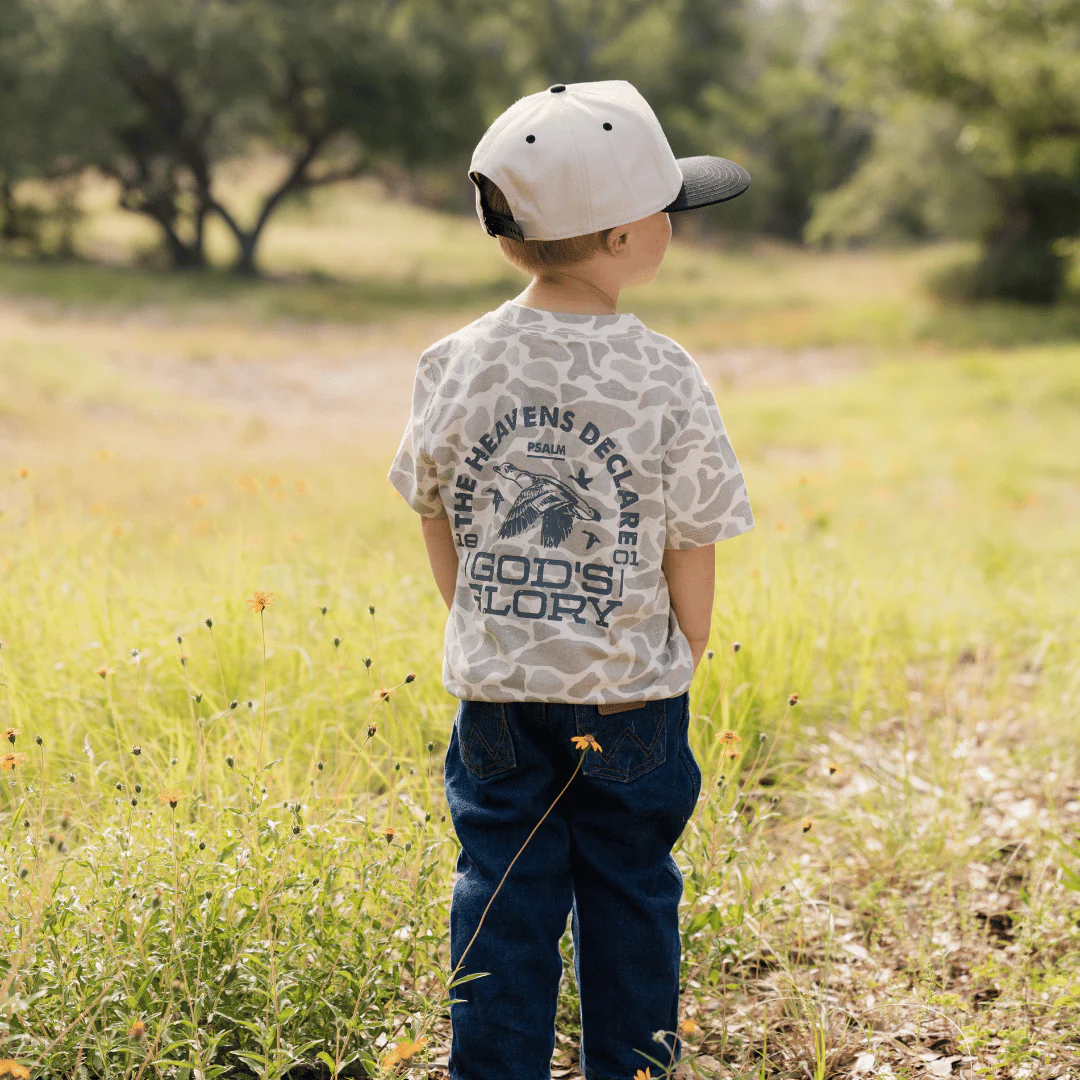 Father and Son Bundle - Vintage Washed Tee - God's Glory - Classic Deer Camo