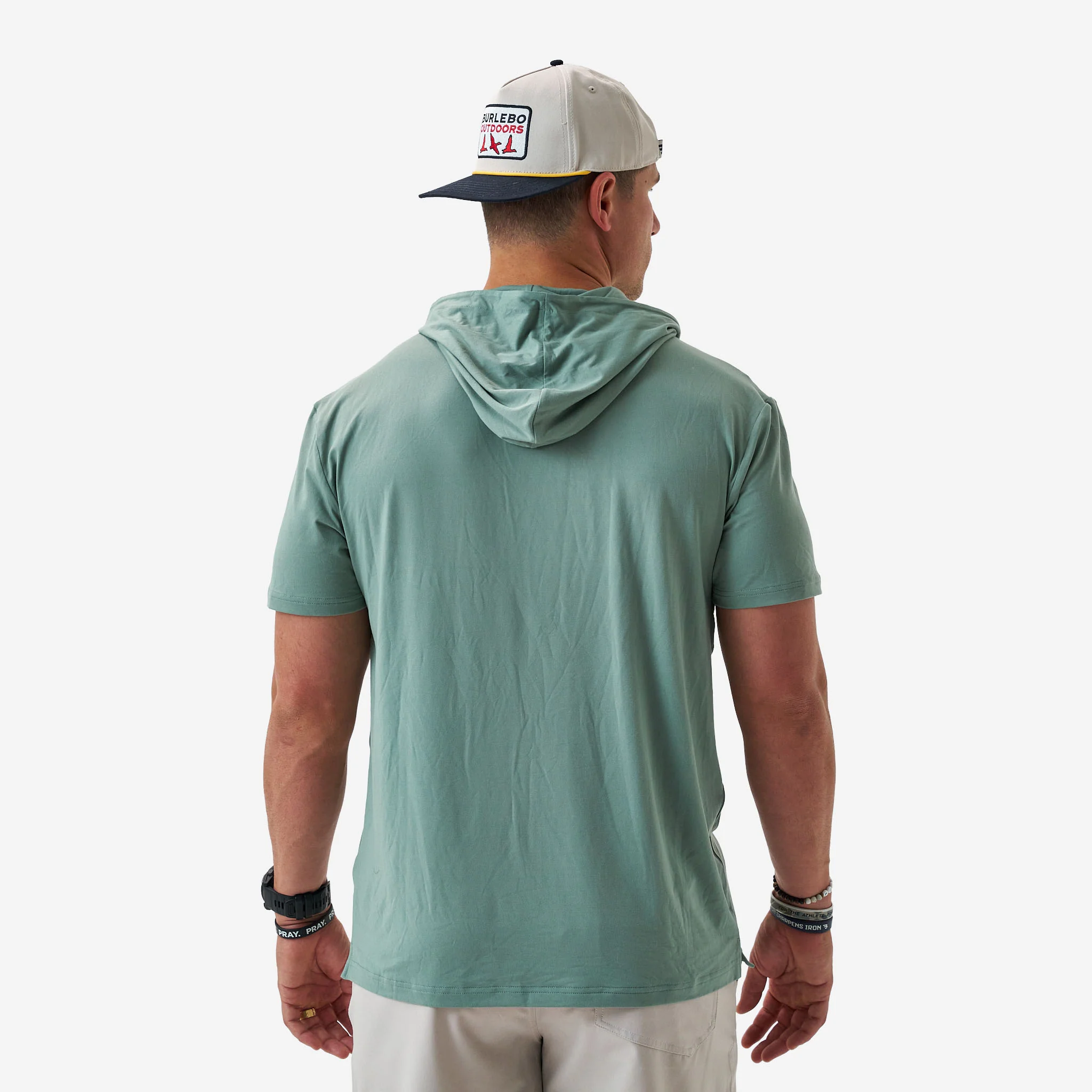 Short Sleeve Performance Hoodie - Sage