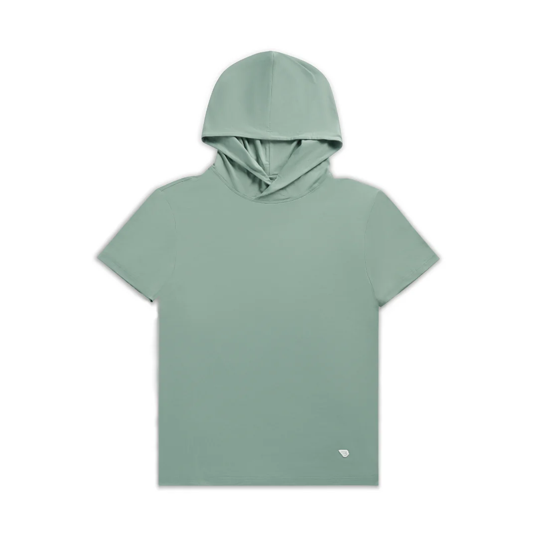 Short Sleeve Performance Hoodie - Sage