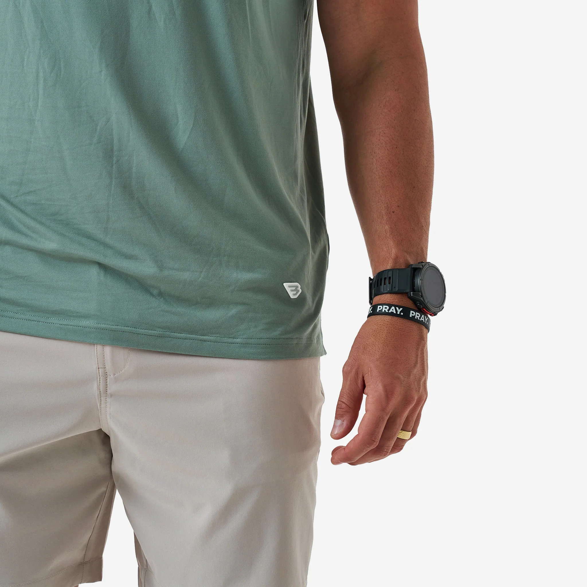 Short Sleeve Performance Hoodie - Sage