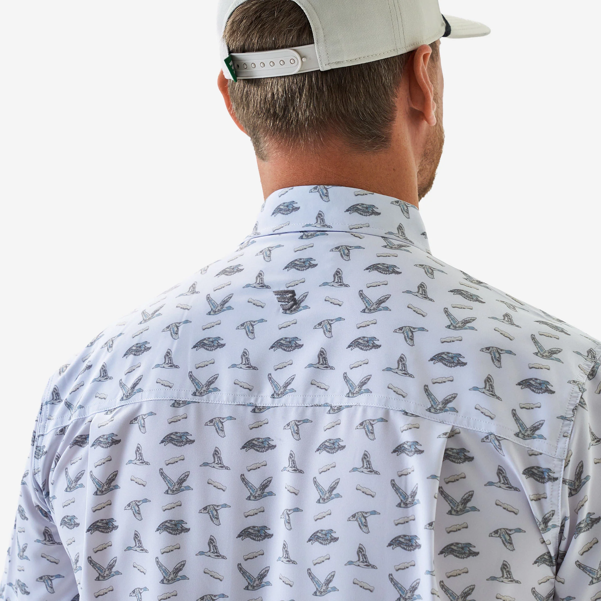 230-performance-button-up-ducks-and-calls-white-6.webp Performance Button Up - Ducks and Calls - White