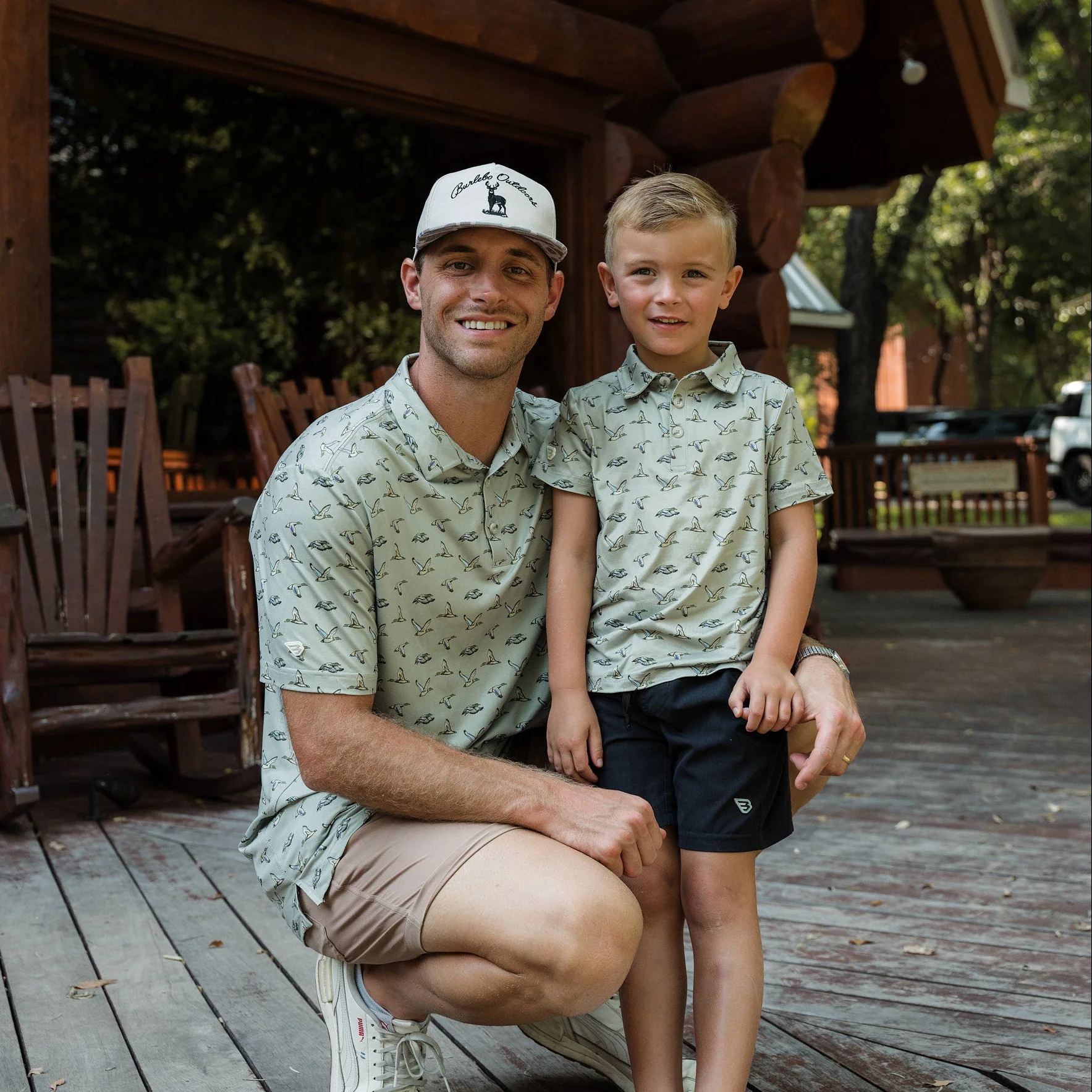 2660-father-and-son-bundle-performance-polo-flying-ducks-green-1.webp Father and Son Bundle - Performance Polo - Flying Ducks Green