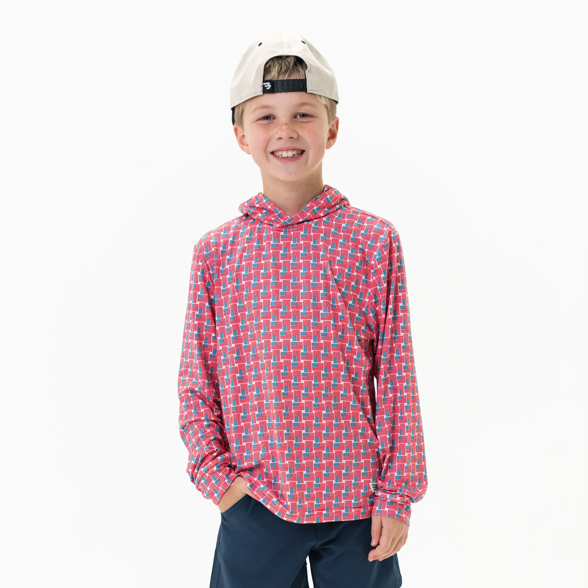 Father and Son Bundle - Performance Hoodie - American Flag Print