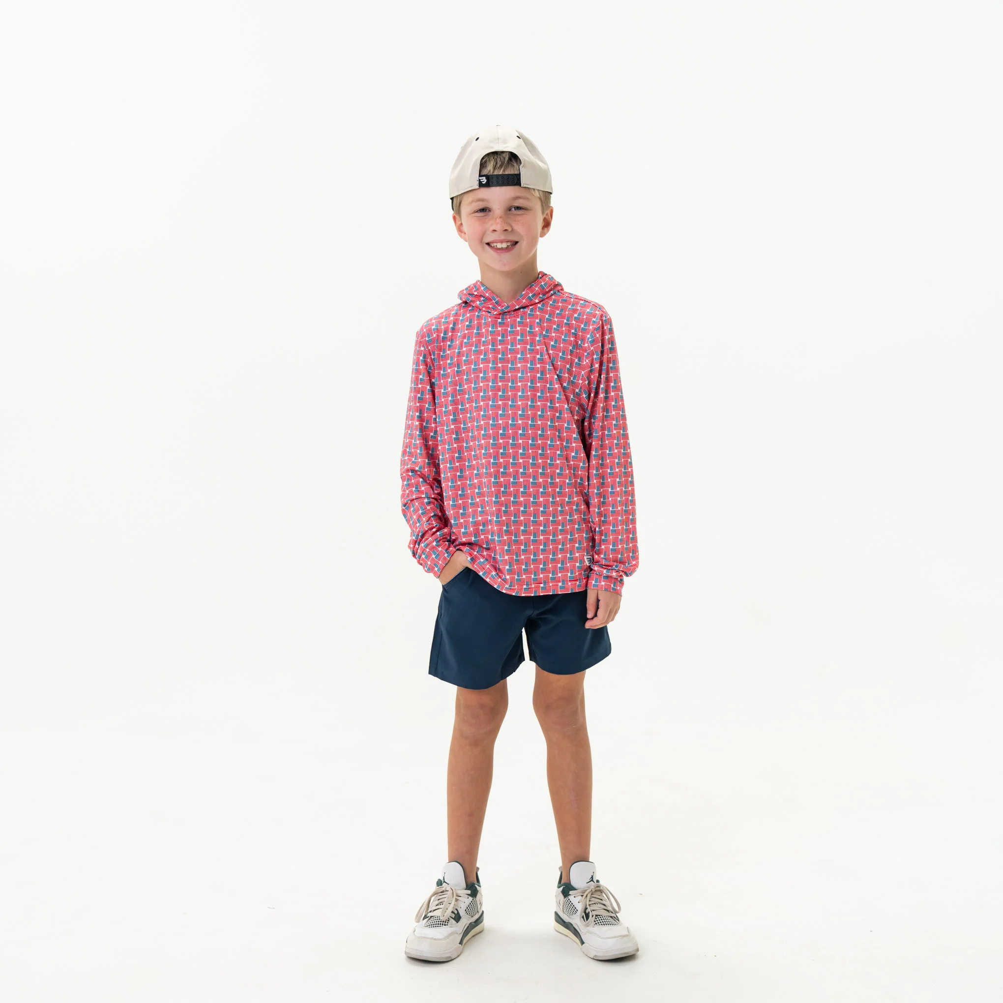Father and Son Bundle - Performance Hoodie - American Flag Print