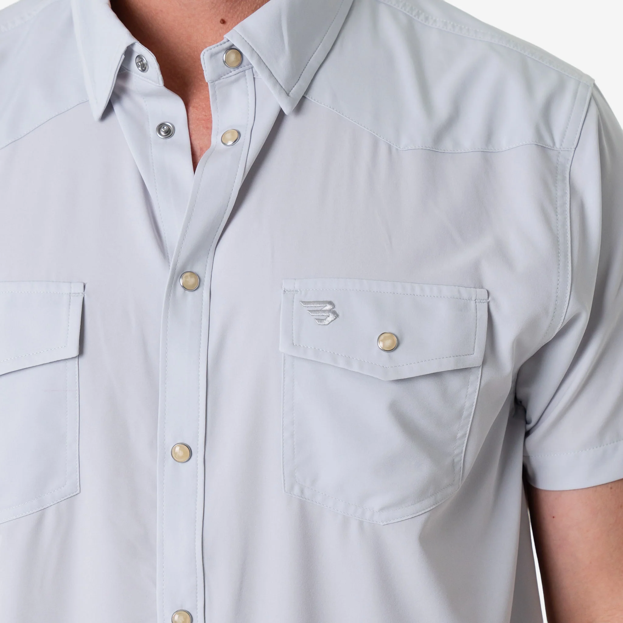 Performance Western Shirt -  Light Grey