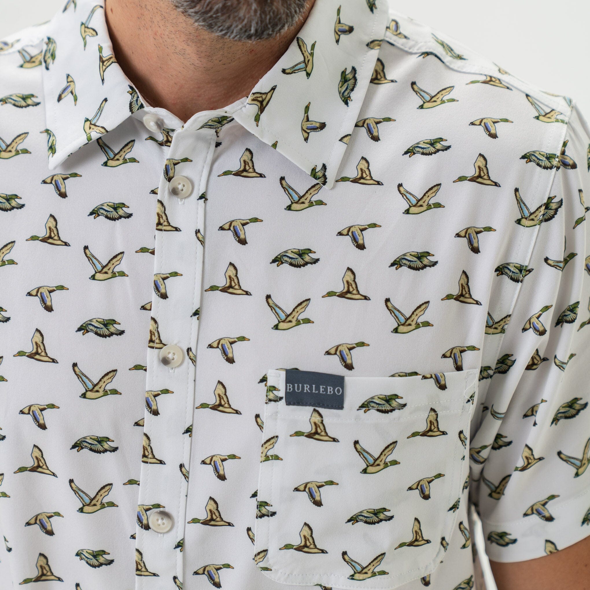 3049-performance-button-up-flying-mallard-ducks-4.jpg Performance Button Up - Flying Mallard Ducks