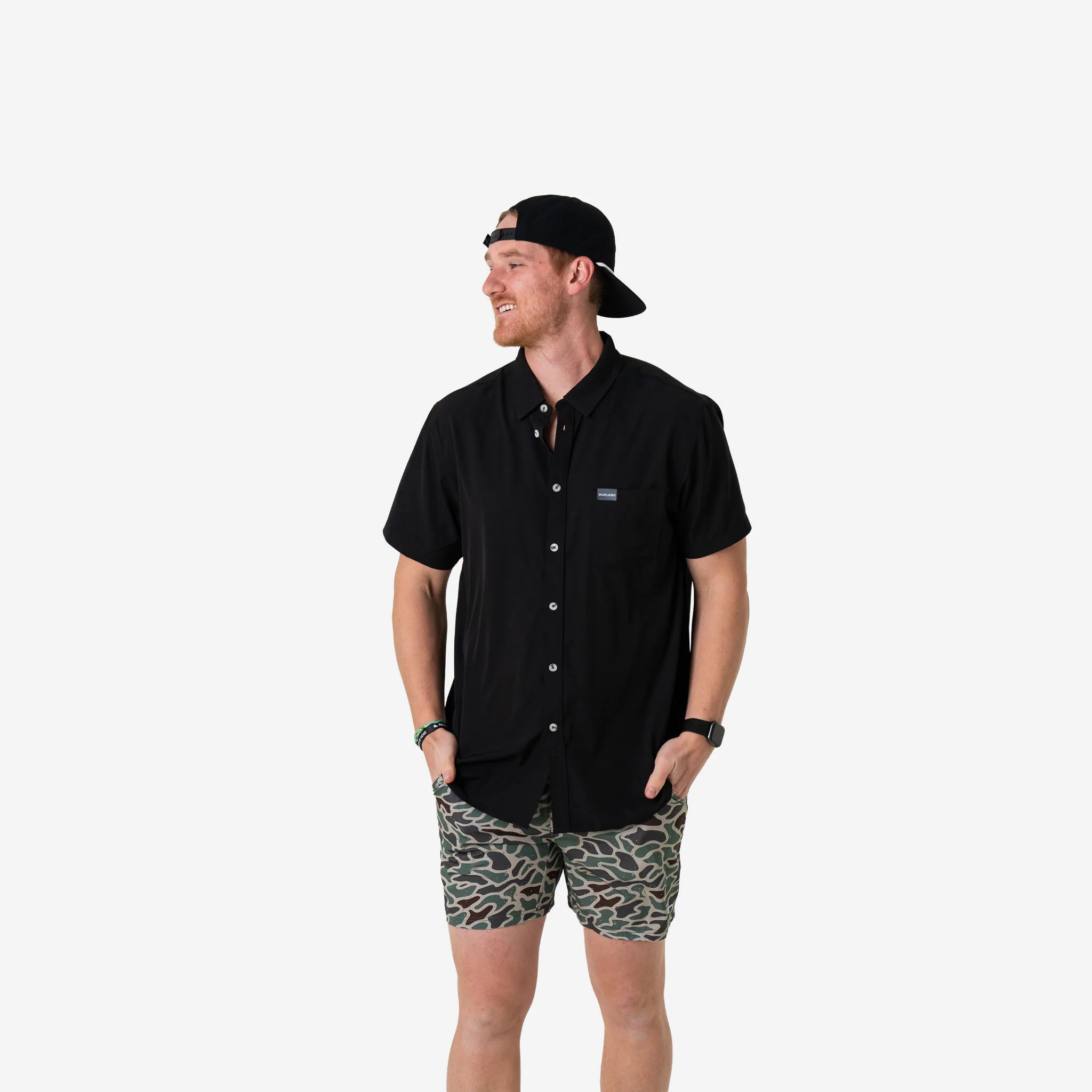 3061-performance-button-up-heather-black-4.webp Performance Button Up - Heather Black
