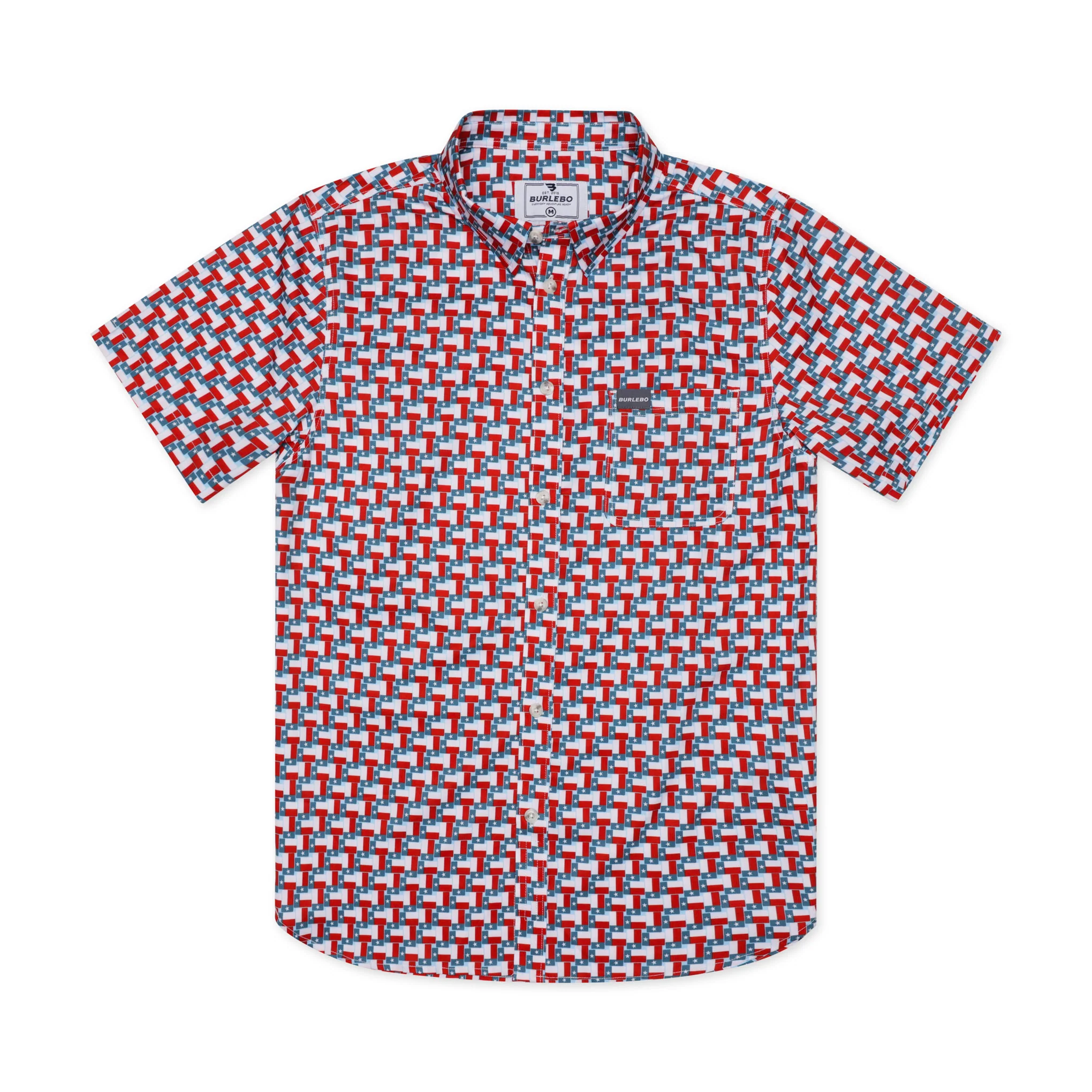 Performance Button Up - Texas Flag