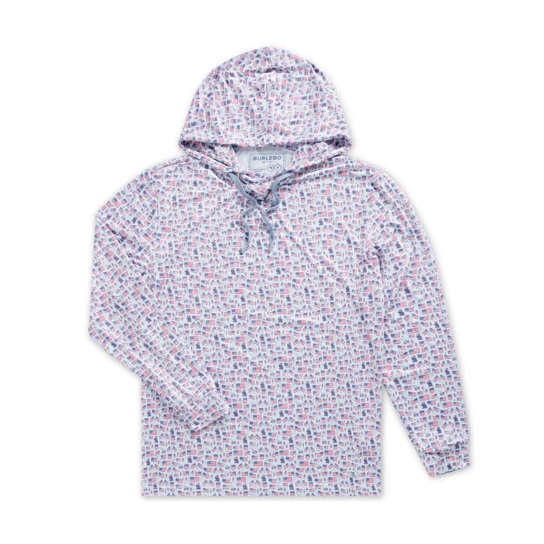 Performance Hoodie - Old Glory - White