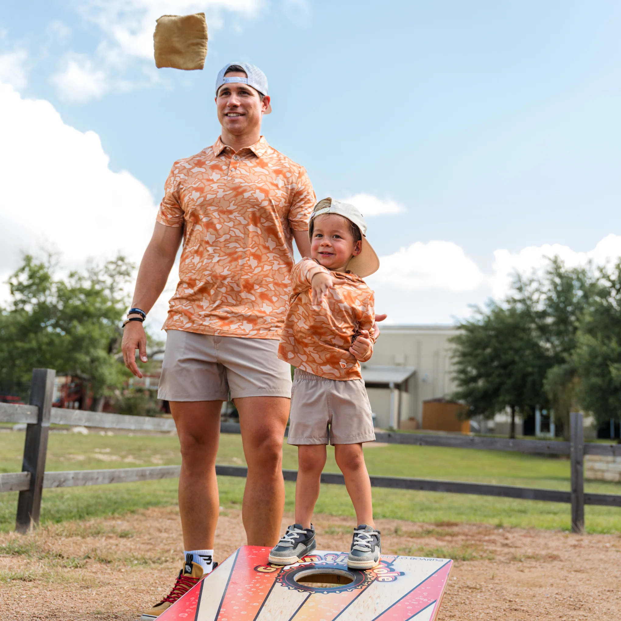 Performance Polo - Orange Texas Camo