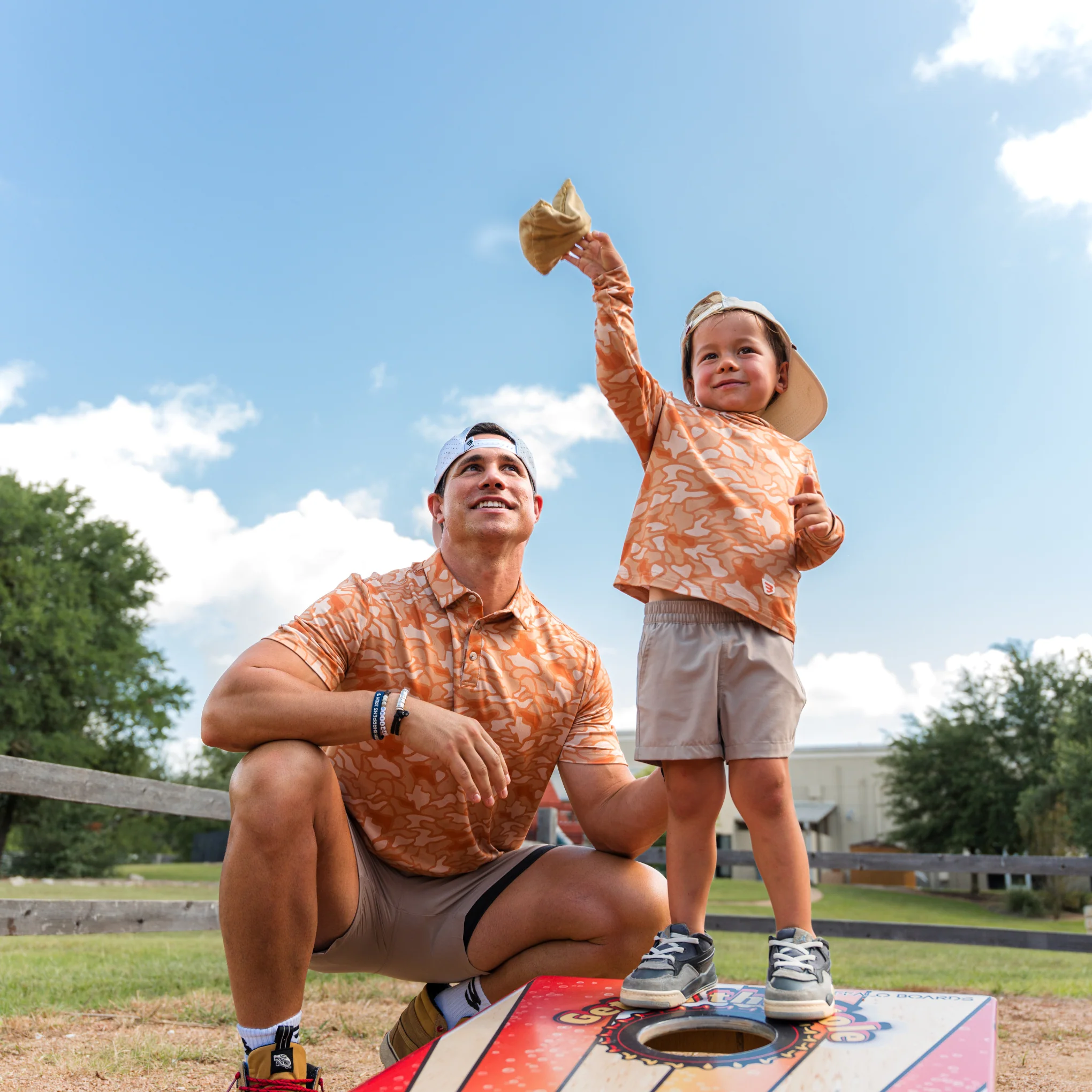 Performance Polo - Orange Texas Camo