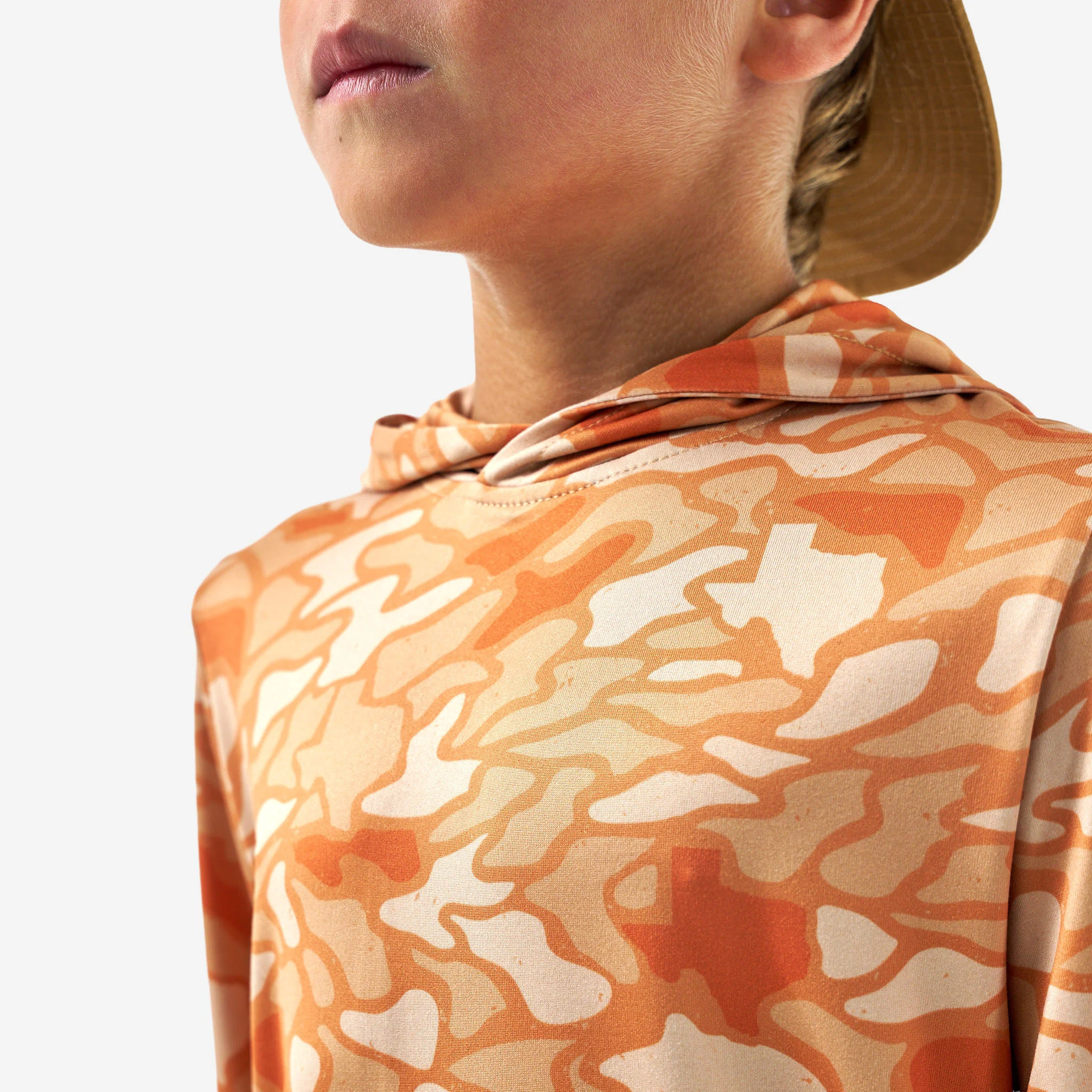Youth Performance Hoodie - Orange Texas Camo
