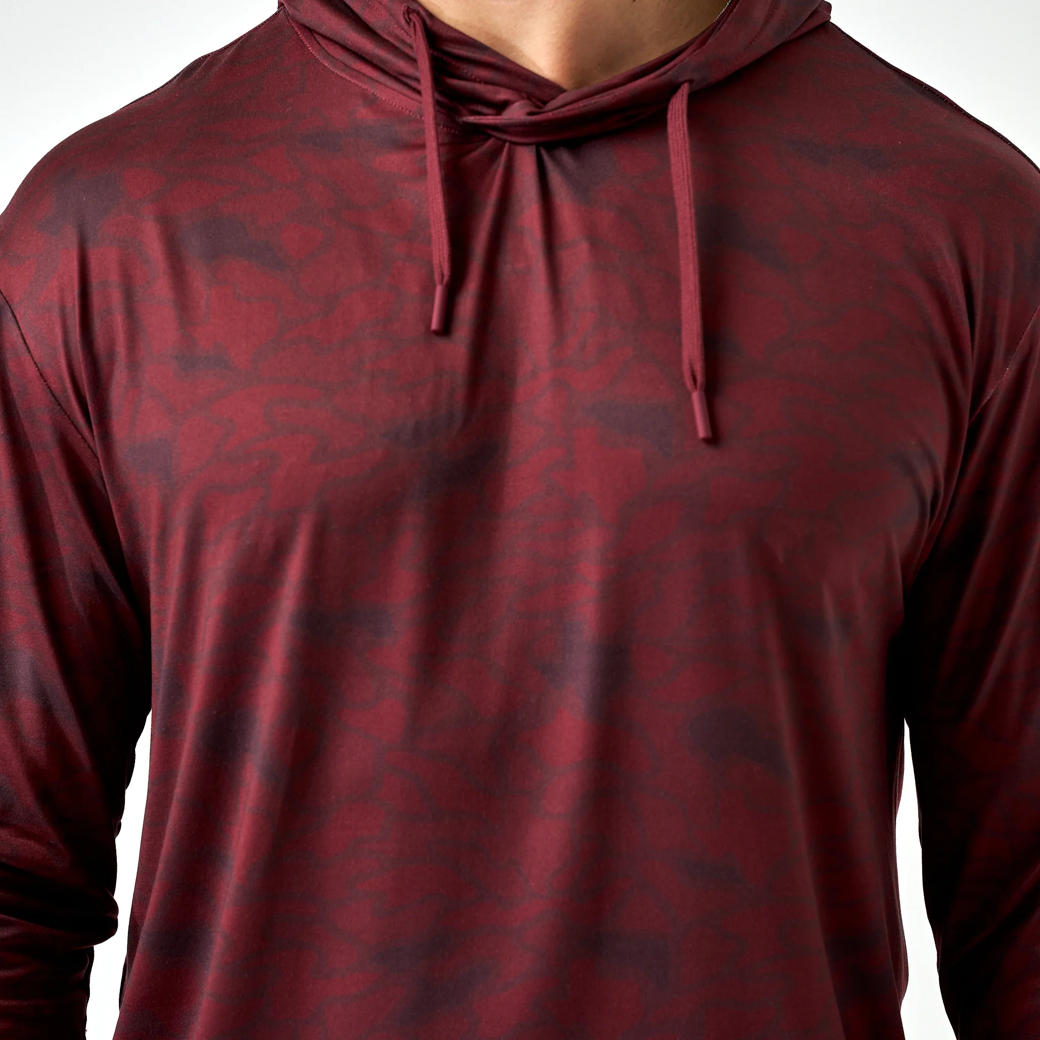 Performance Hoodie - Maroon Texas Camo