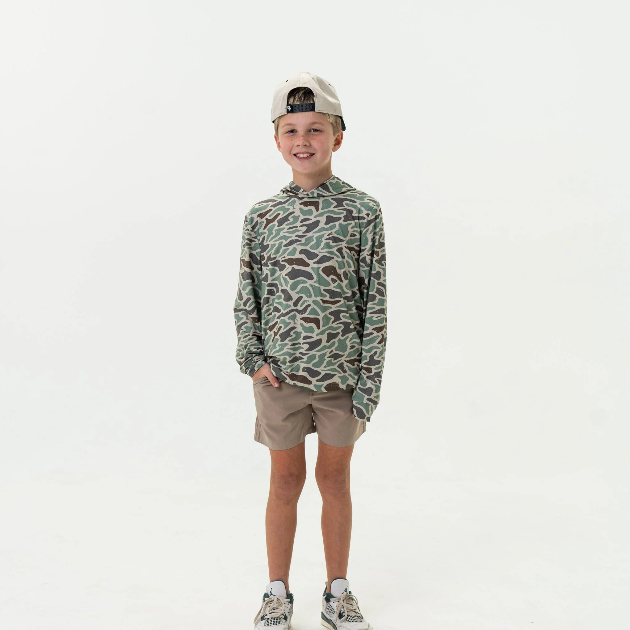 Youth Performance Hoodie - Retro Duck Camo