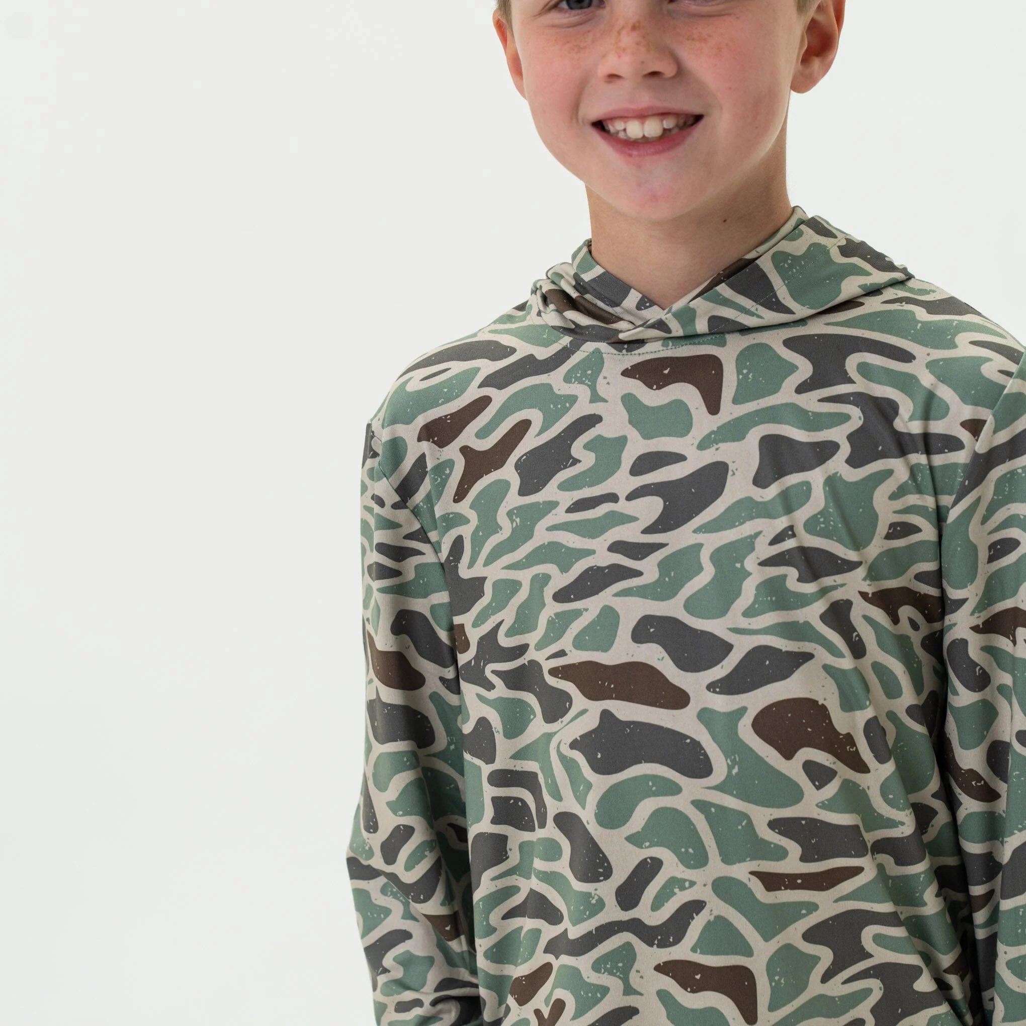 Youth Performance Hoodie - Retro Duck Camo