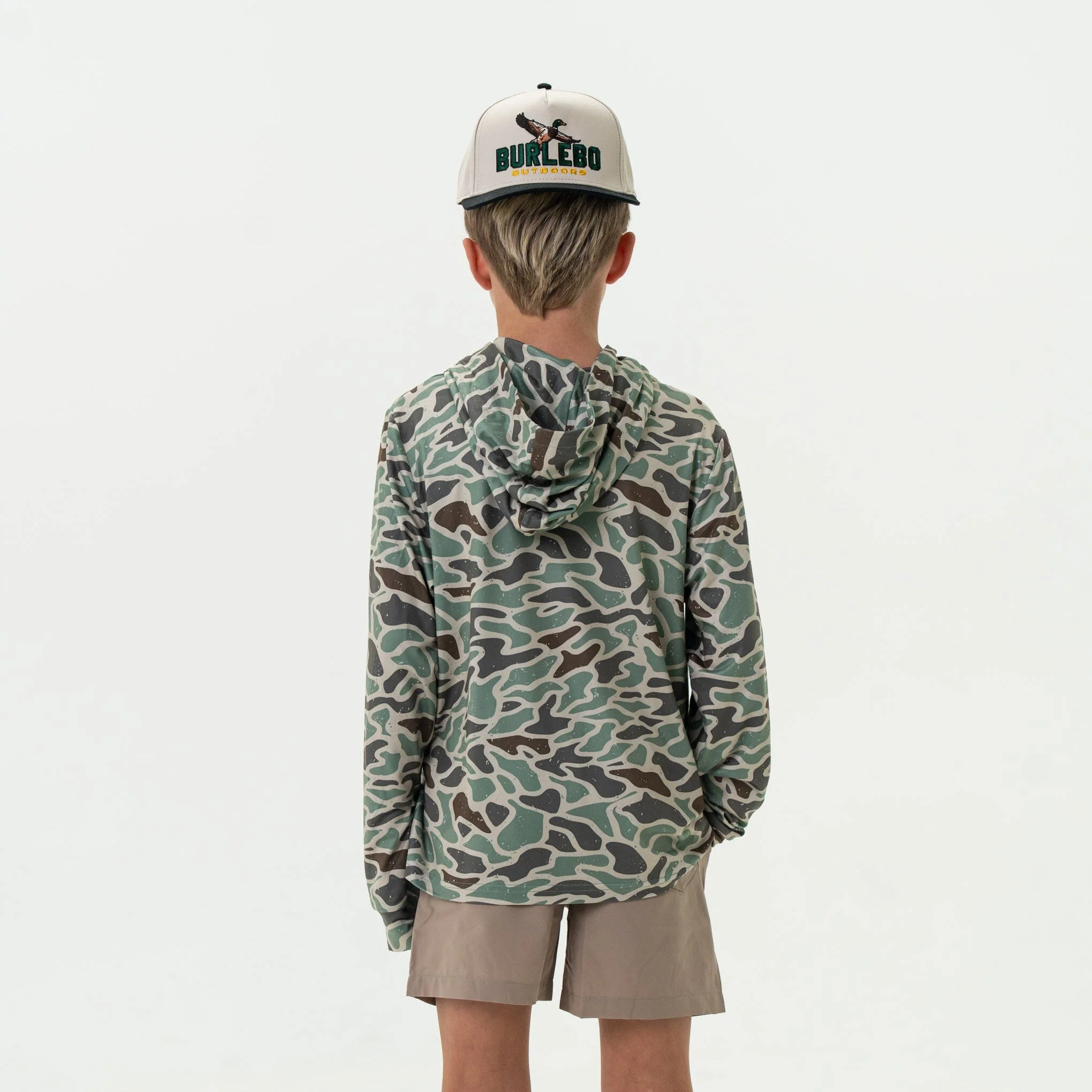 Youth Performance Hoodie - Retro Duck Camo