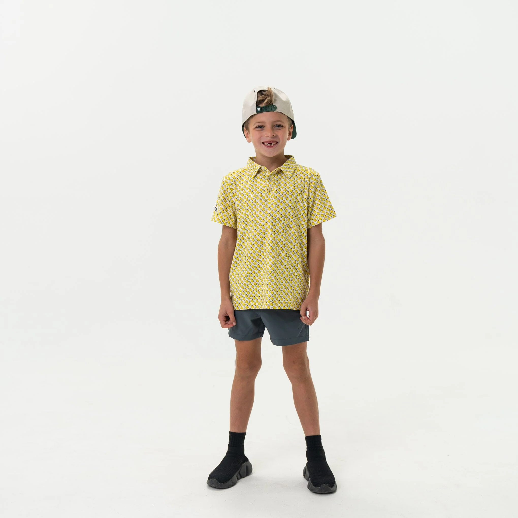 Youth Everyday Short - River Rock Grey - Classic Deer Camo Pocket