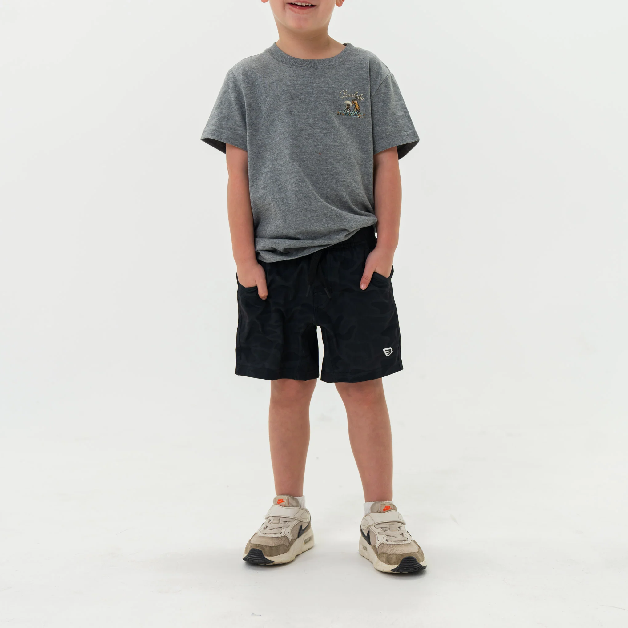 Youth Athletic Short - Black Camo