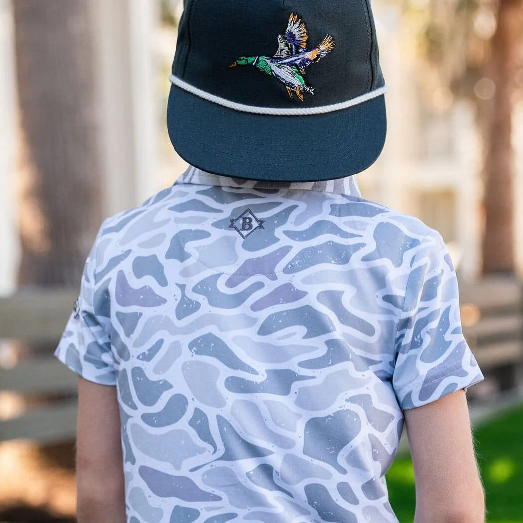 Youth Performance Polo - White Camo