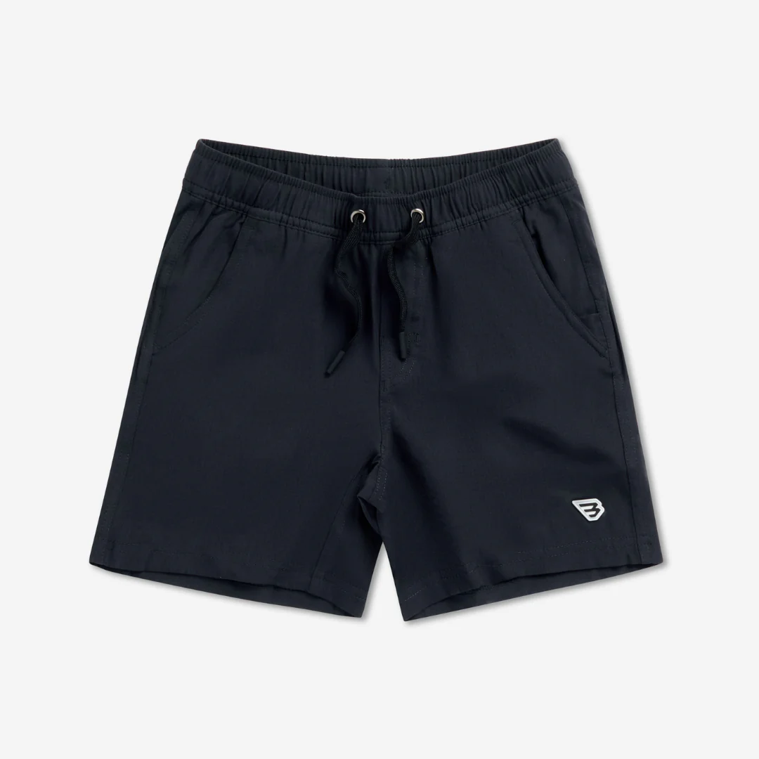 Youth Athletic Short - Heather Black - Retro Duck Camo Liner