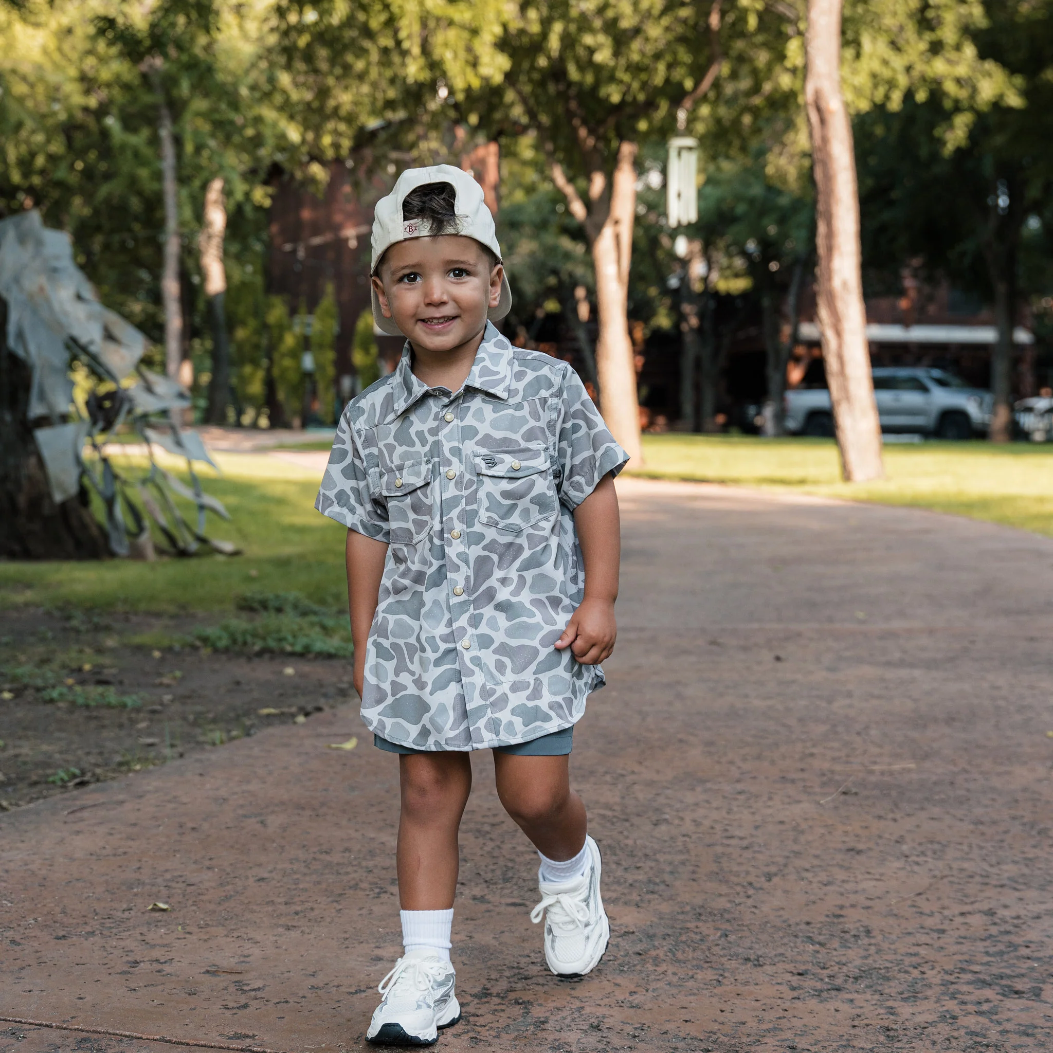 3498-youth-performance-western-shirt-classic-deer-camo-2.webp Youth Performance Western Shirt - Classic Deer Camo