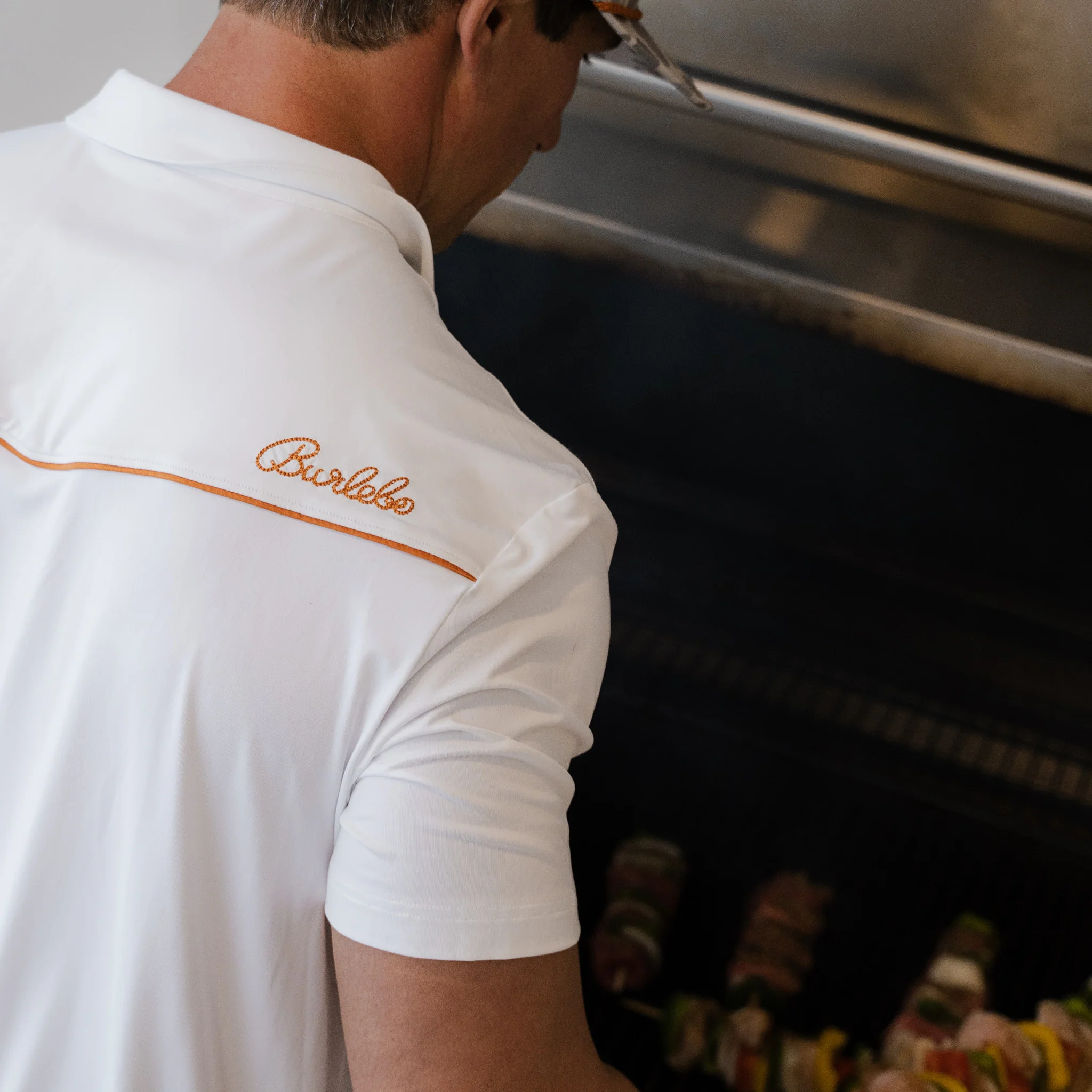 Pearl Snap Performance Polo - Redfish - White