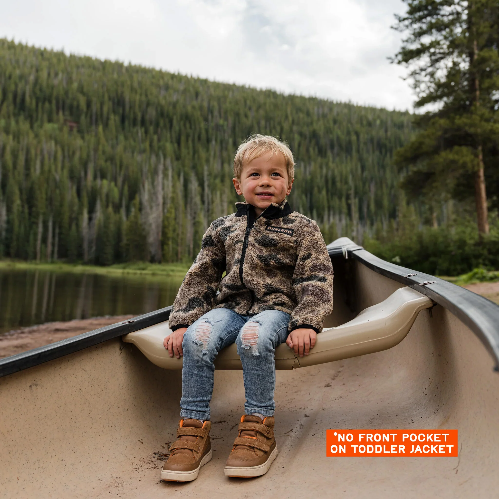 Youth Sherpa - Full Zip Jacket - Rocky Mountain Camo