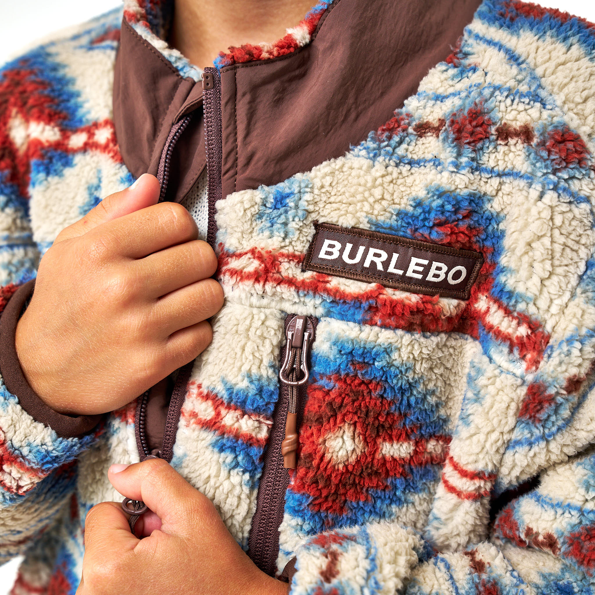Youth Mountain Fleece Sherpa - Full Zip Jacket - Arizona Aztec
