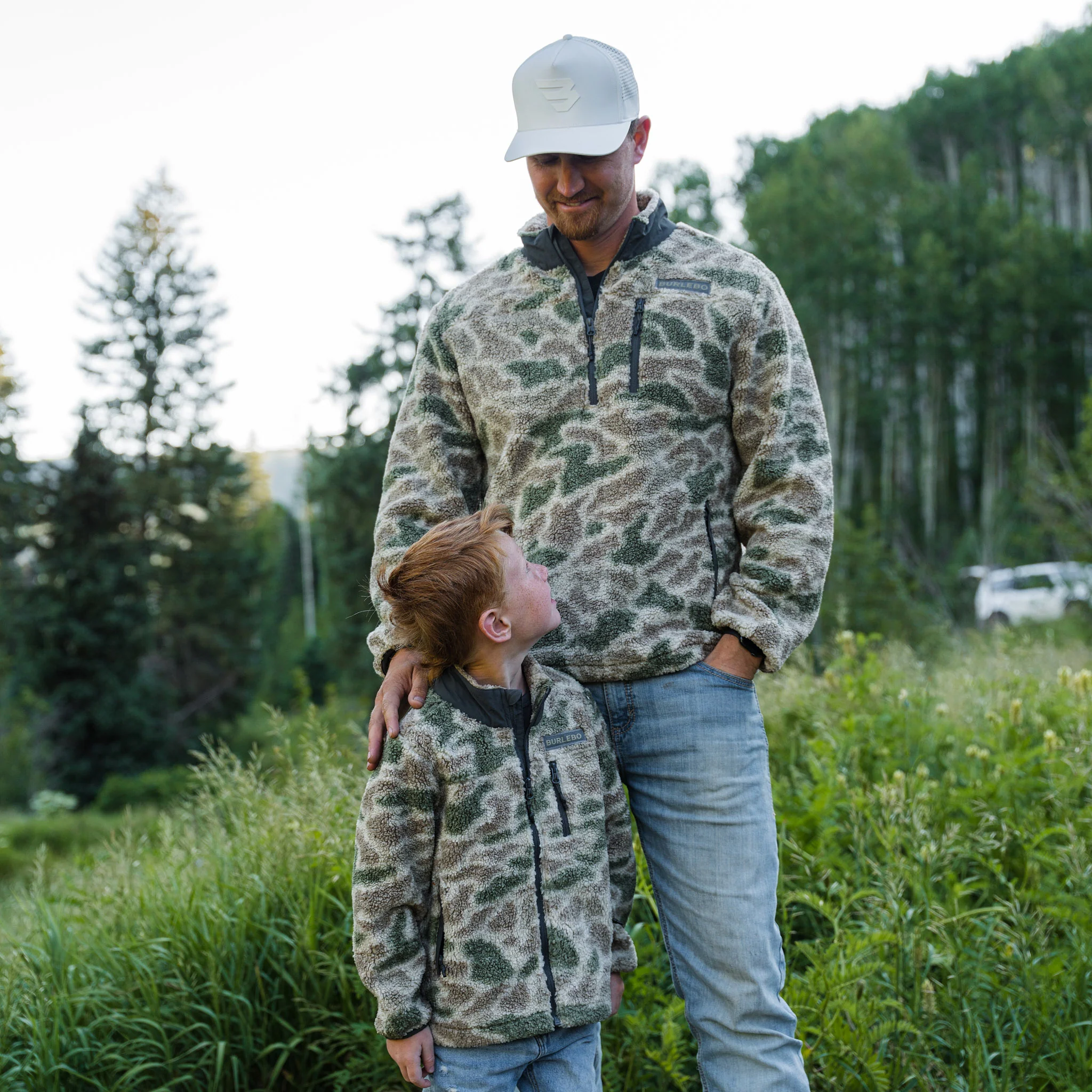 Youth Sherpa - Full Zip Jacket - Alpine Camo