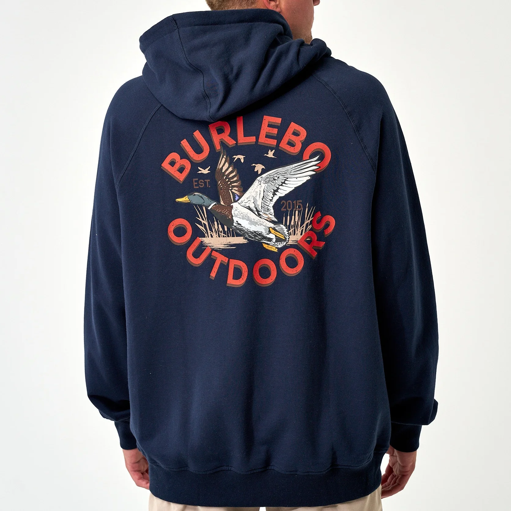 3663-fleece-hoodie-old-school-duck-hunt-navy-1.webp Fleece Hoodie - Old School Duck Hunt - Navy