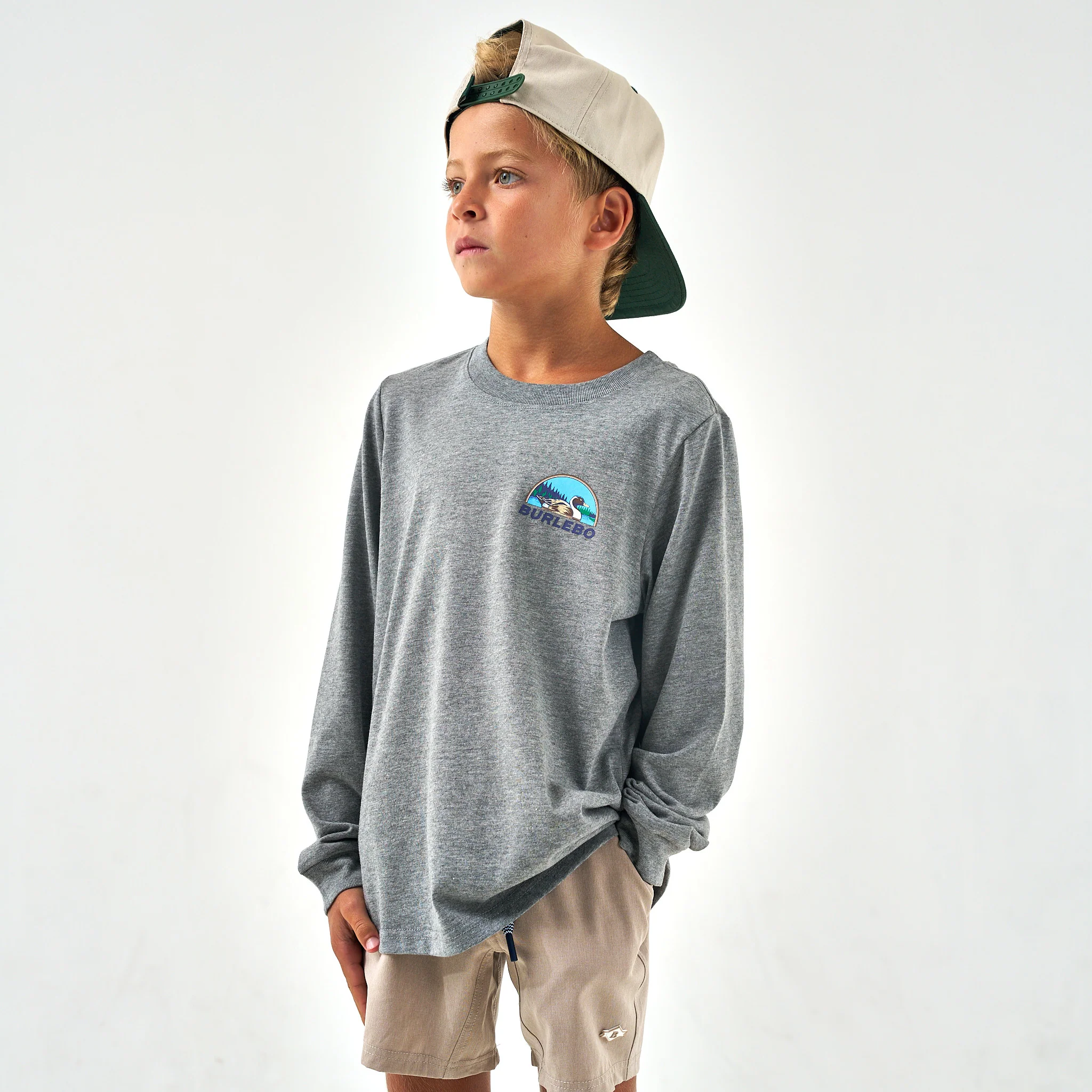 Youth Long Sleeve Tee - Field Companion - Dark Heather Grey
