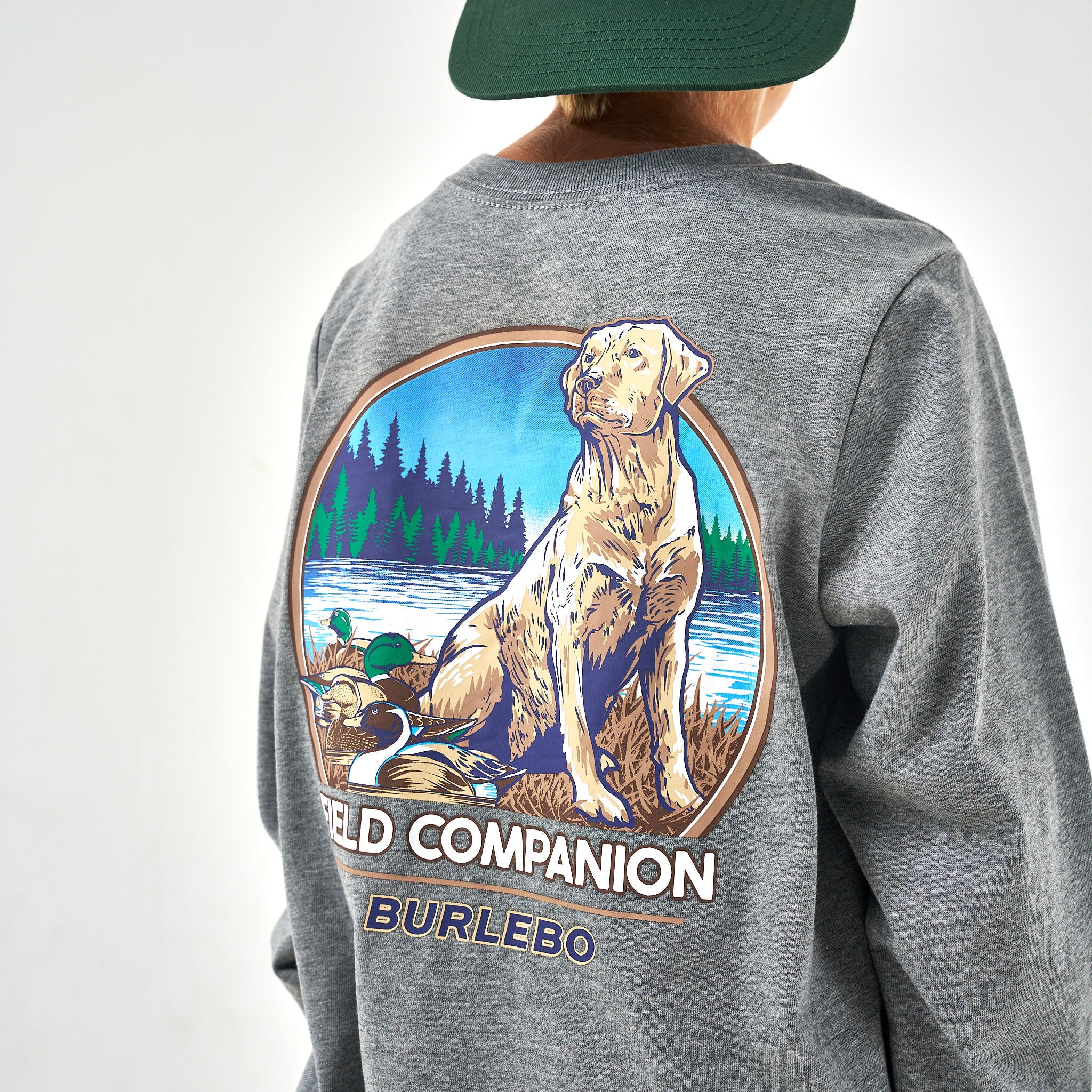 Youth Long Sleeve Tee - Field Companion - Dark Heather Grey